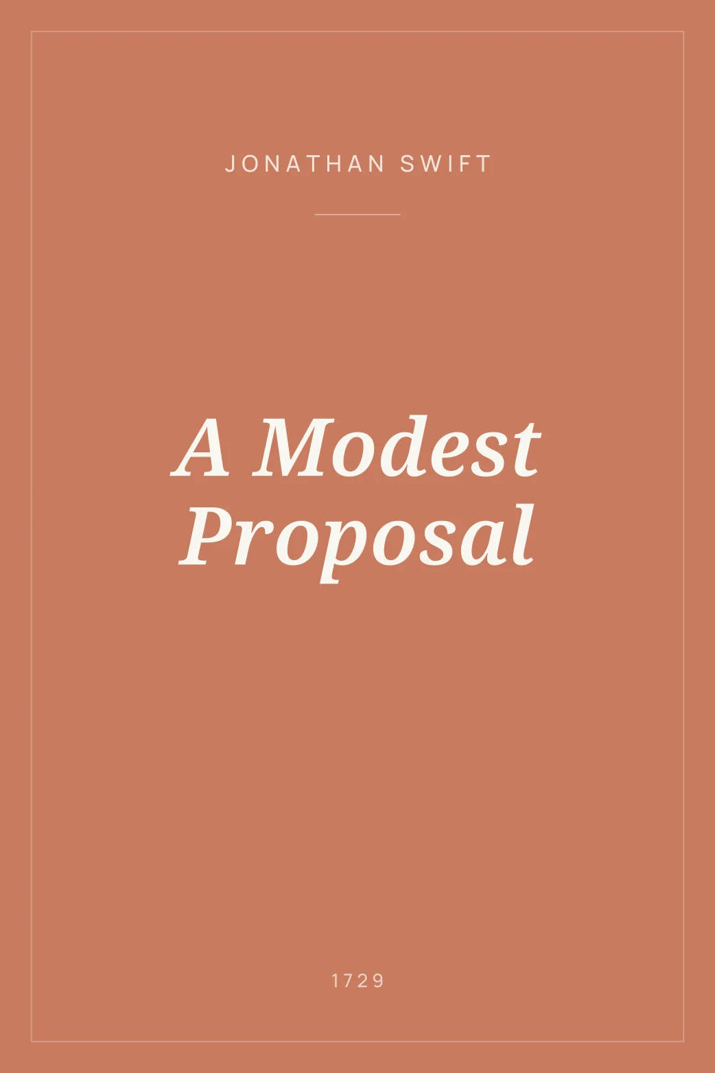 Portada de A Modest Proposal