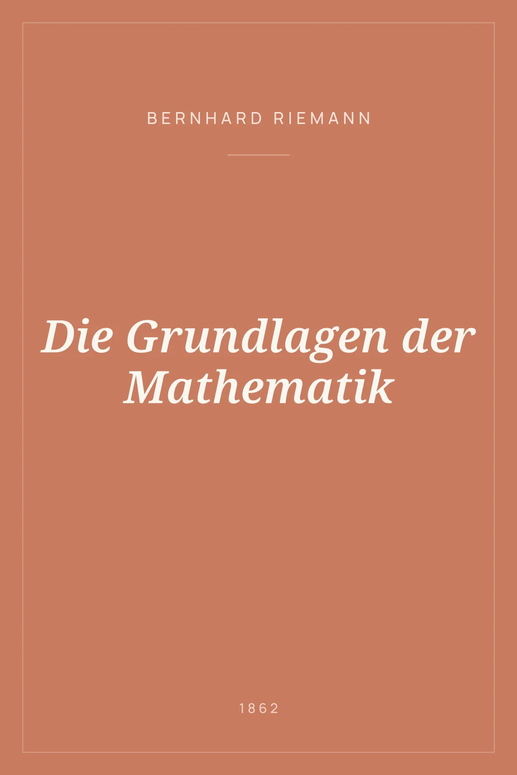 Portada de Die Grundlagen der Mathematik