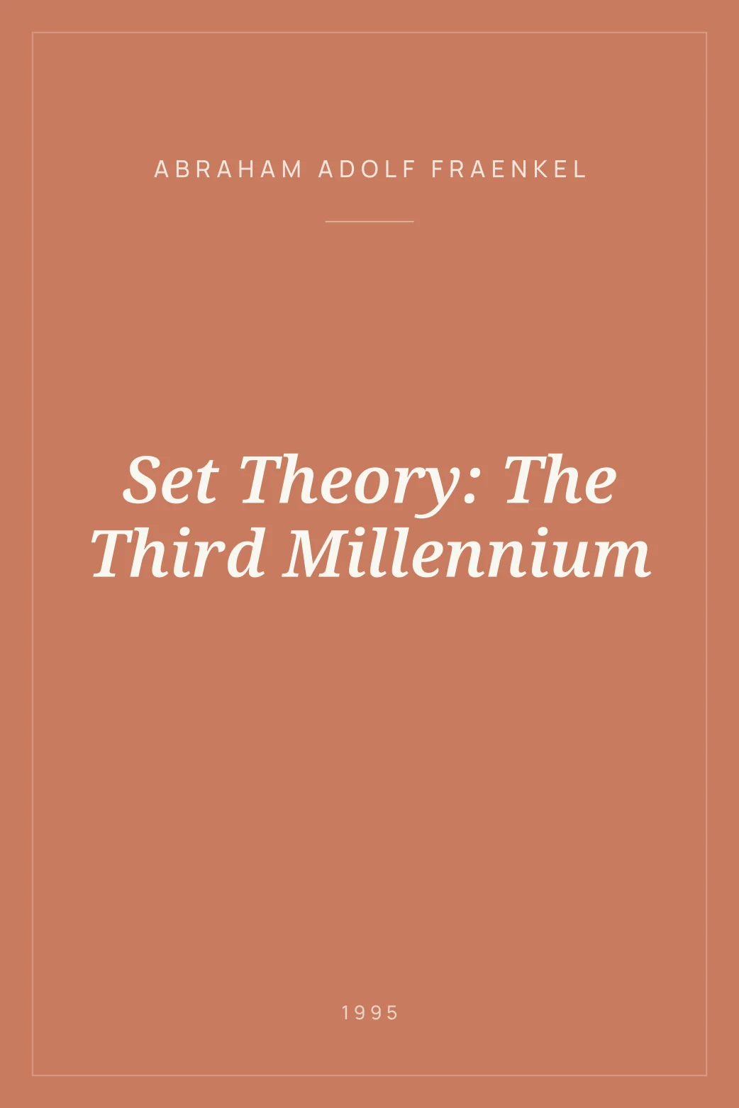 Portada de Set Theory: The Third Millennium