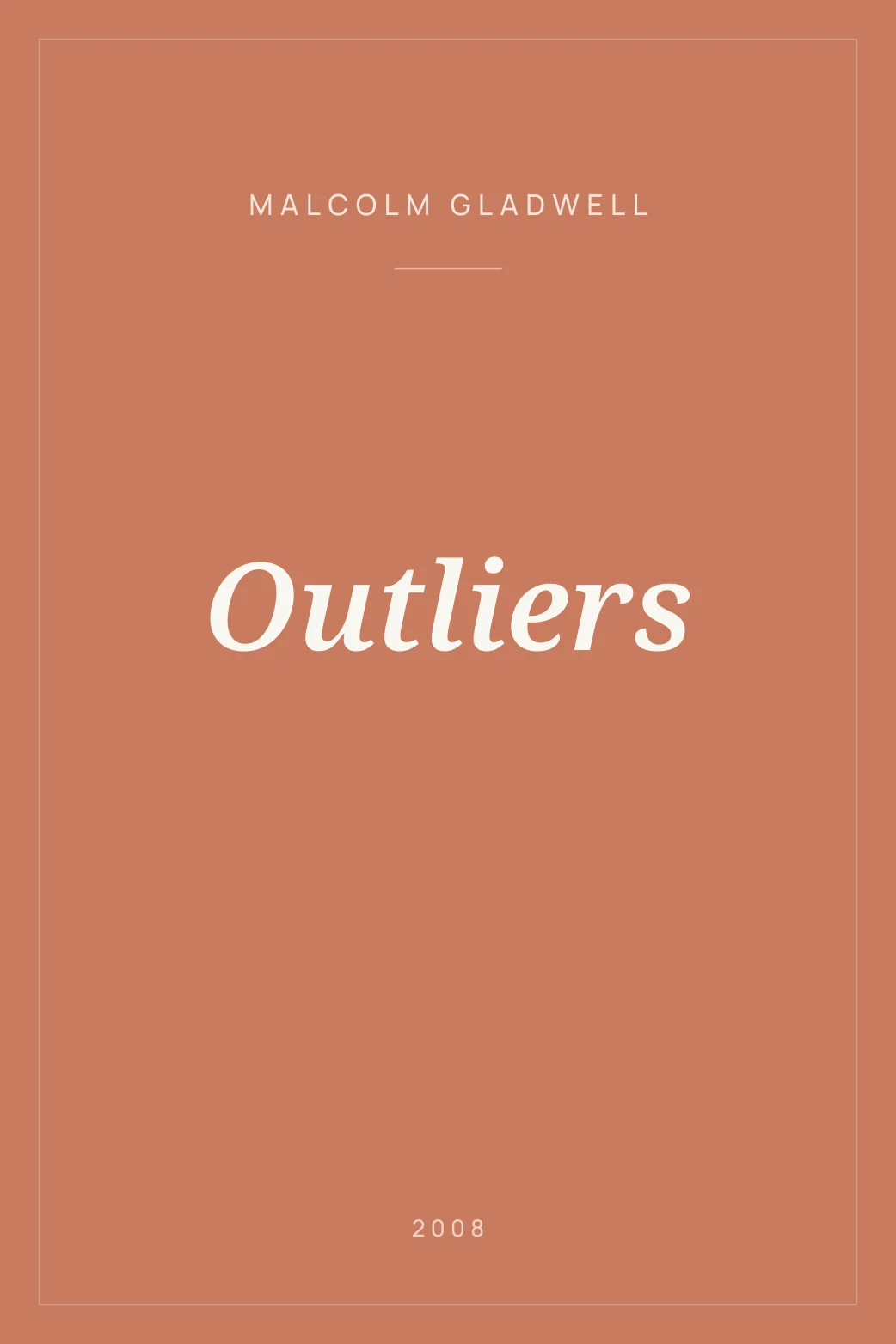 Portada de Outliers