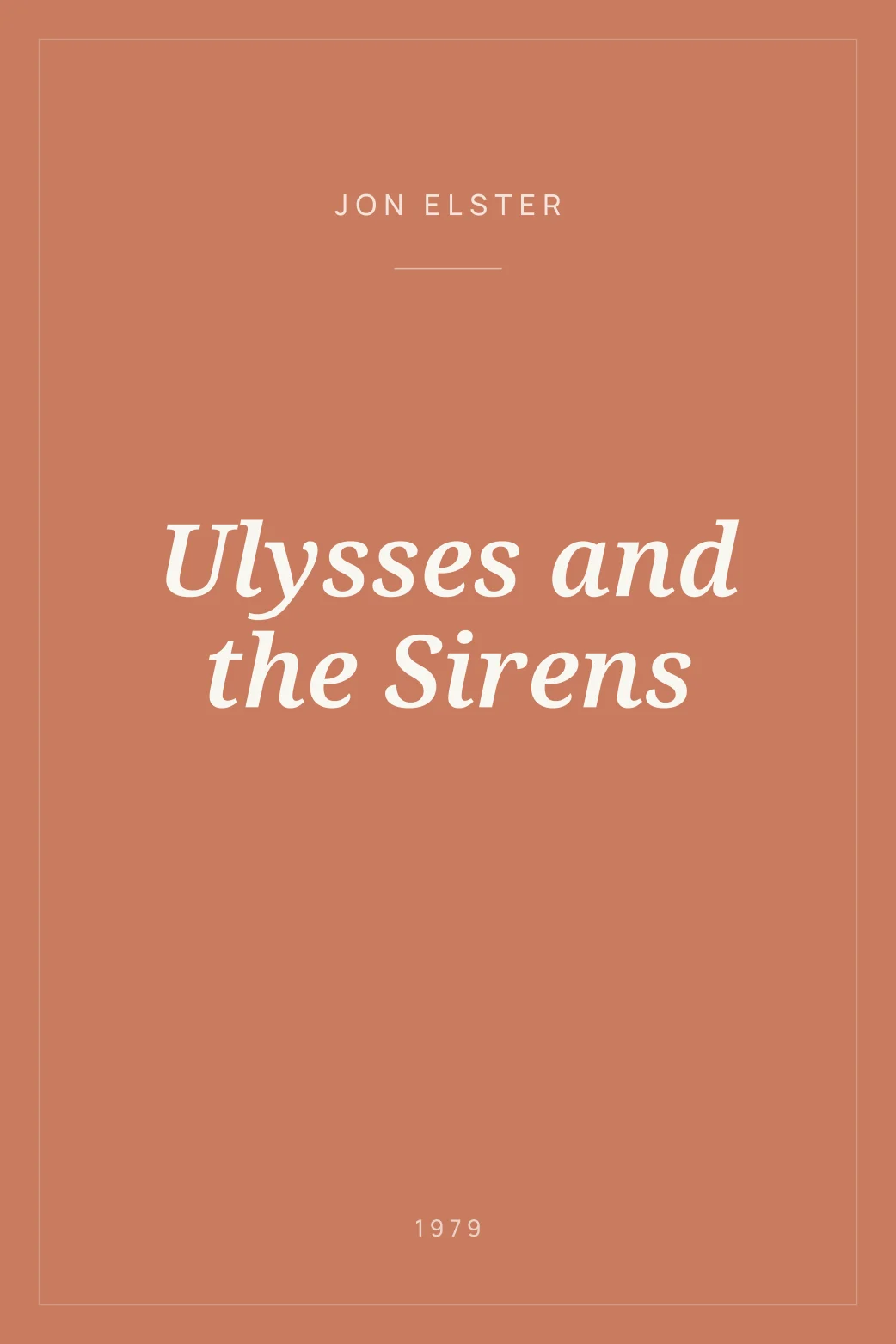 Portada de Ulysses and the Sirens