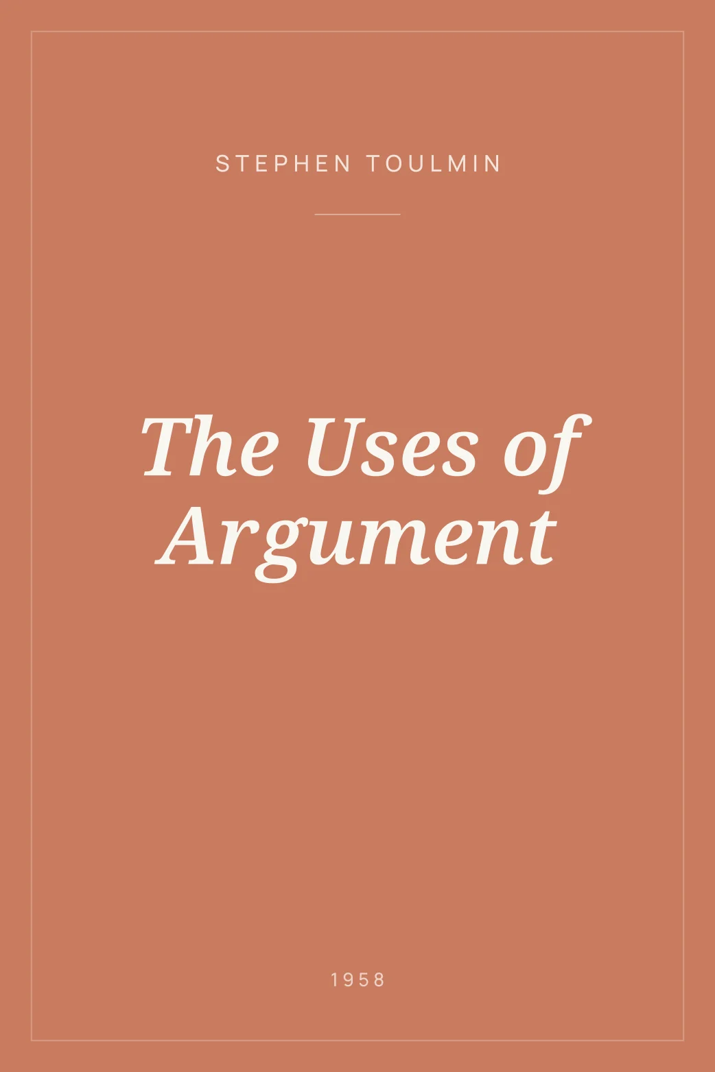 Portada de The Uses of Argument