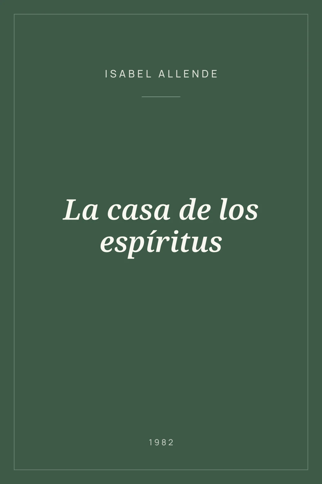 Portada de La casa de los espíritus