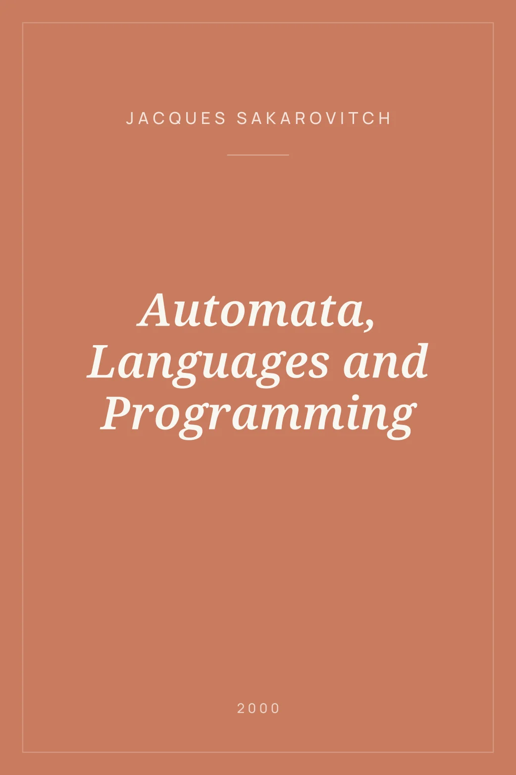 Portada de Automata, Languages and Programming