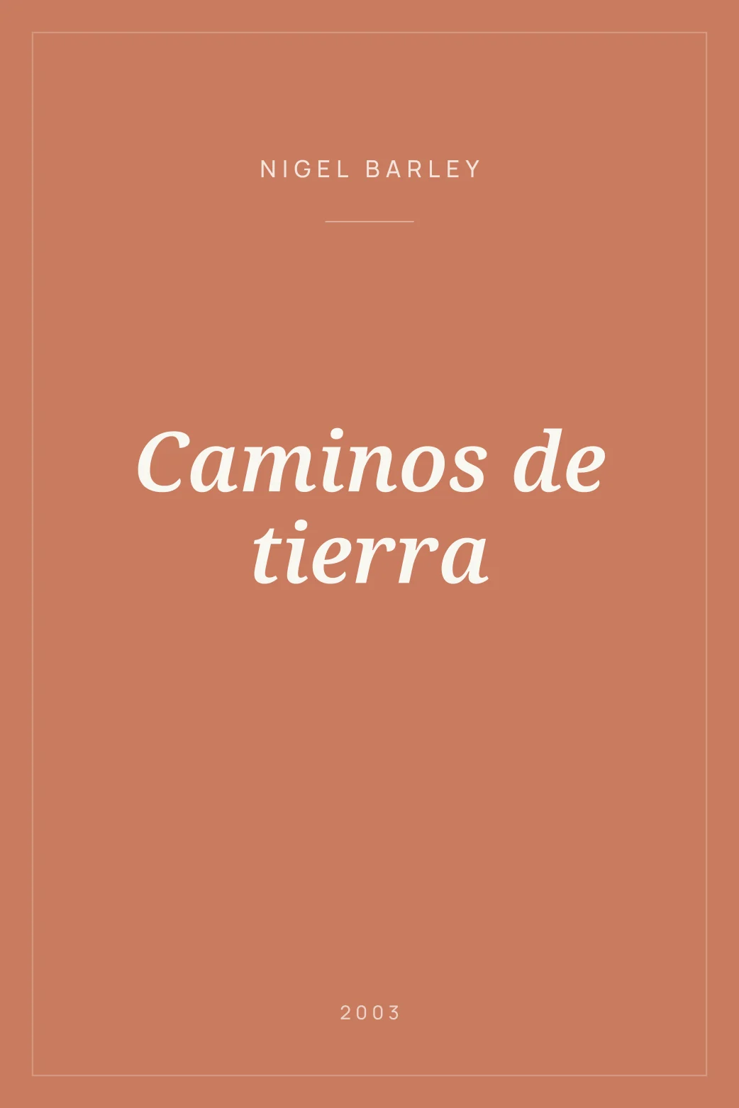 Portada de Caminos de tierra