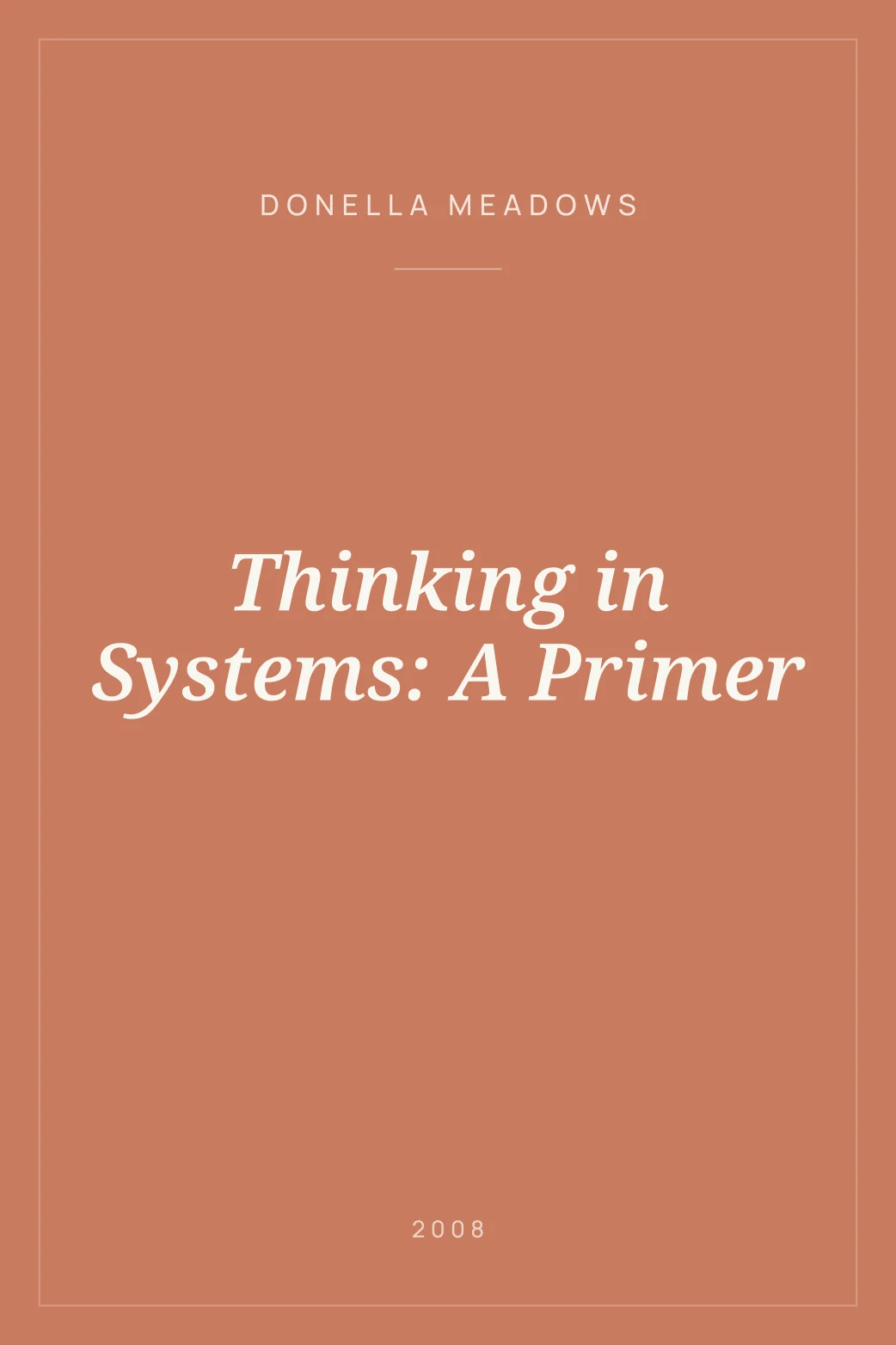 Portada de Thinking in Systems: A Primer