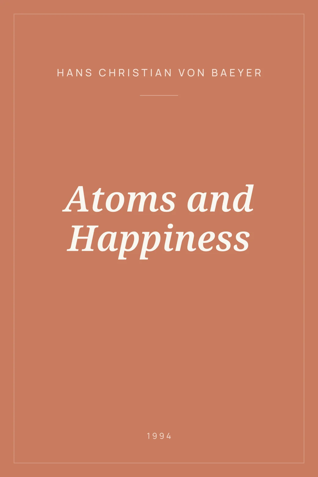 Portada de Atoms and Happiness