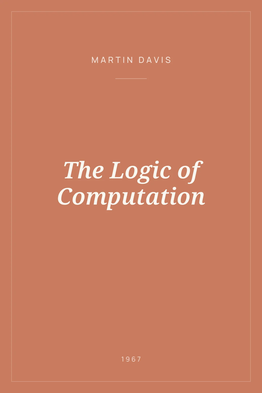 Portada de The Logic of Computation