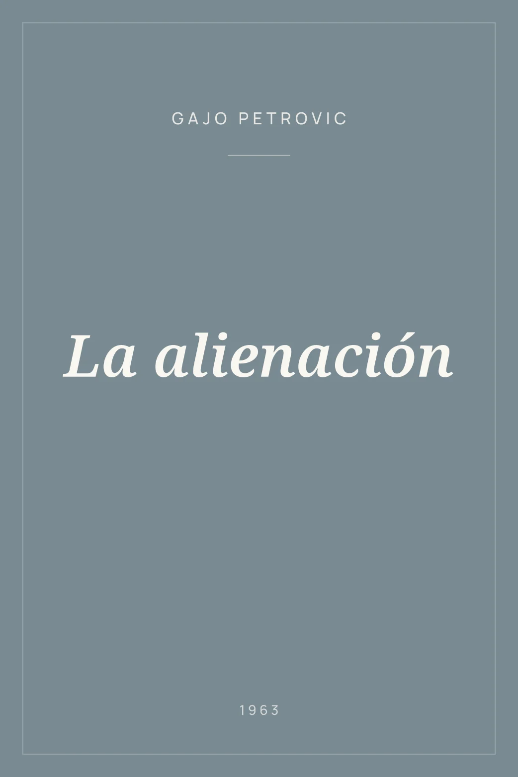 Portada de La alienación
