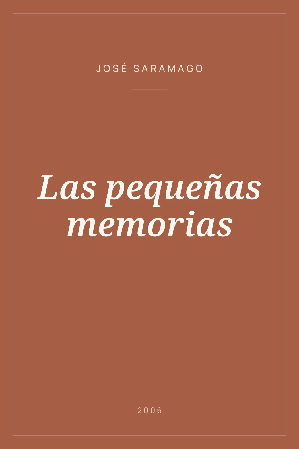 Portada de Las pequeñas memorias