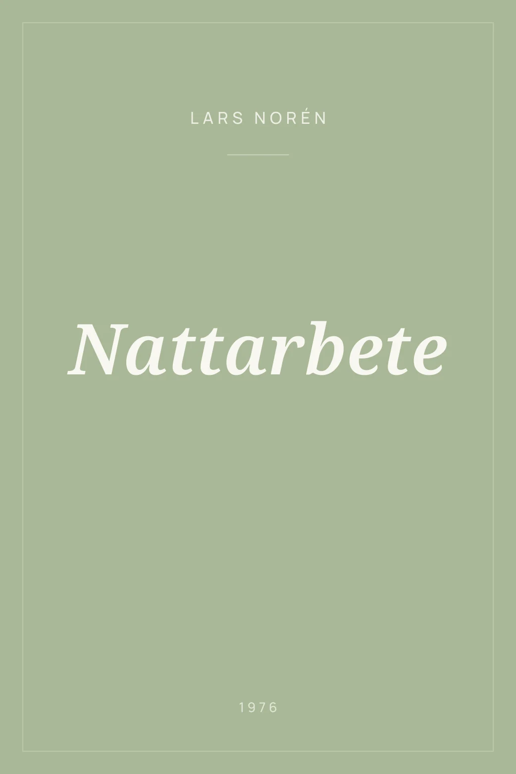 Portada de Nattarbete