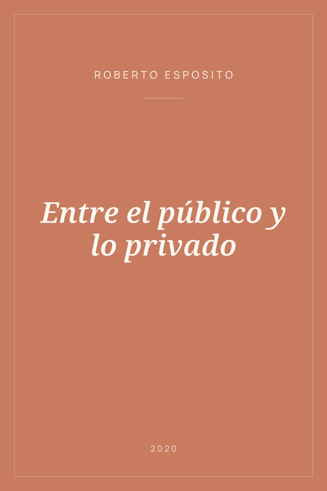 Portada de Entre el público y lo privado