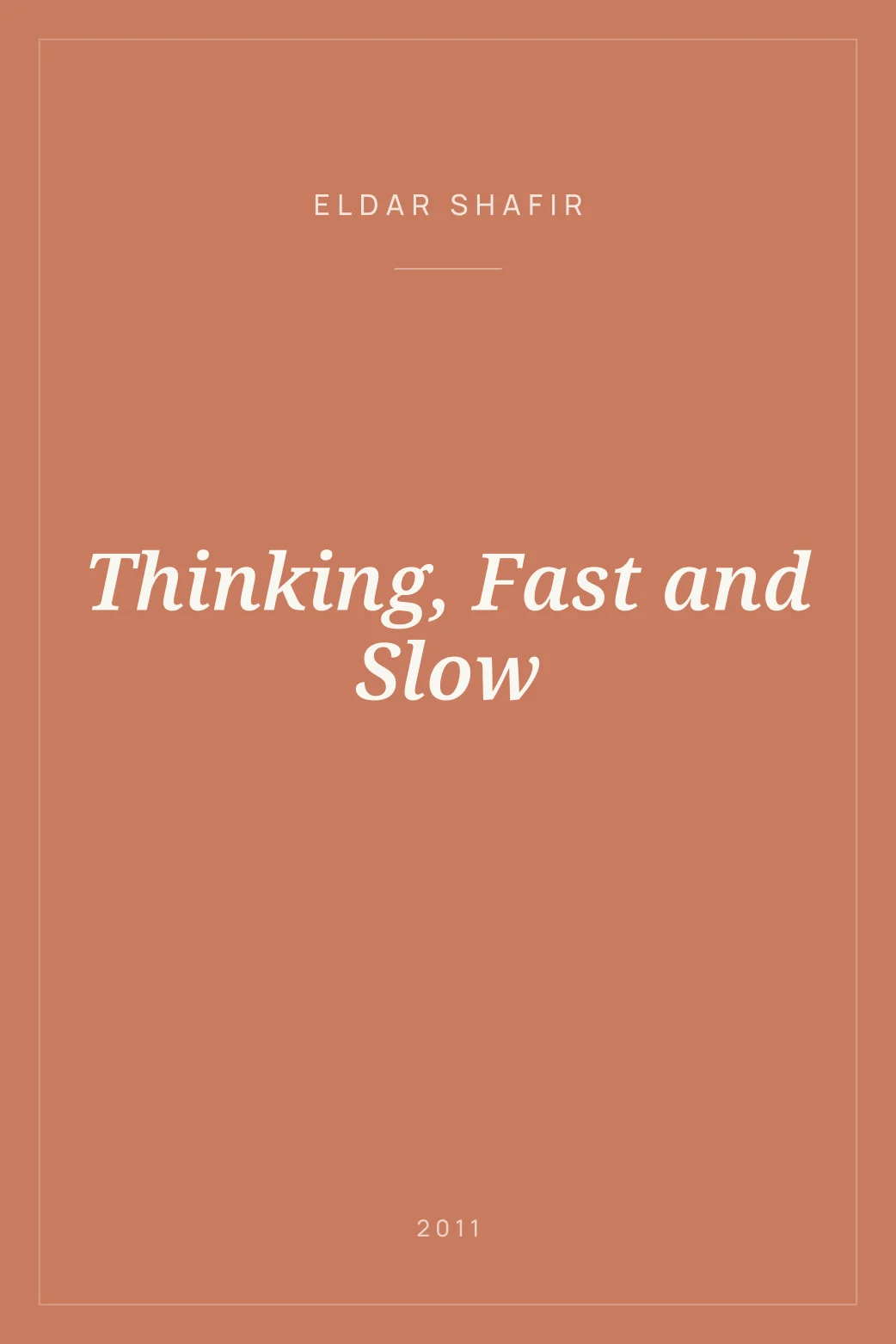 Portada de Thinking, Fast and Slow