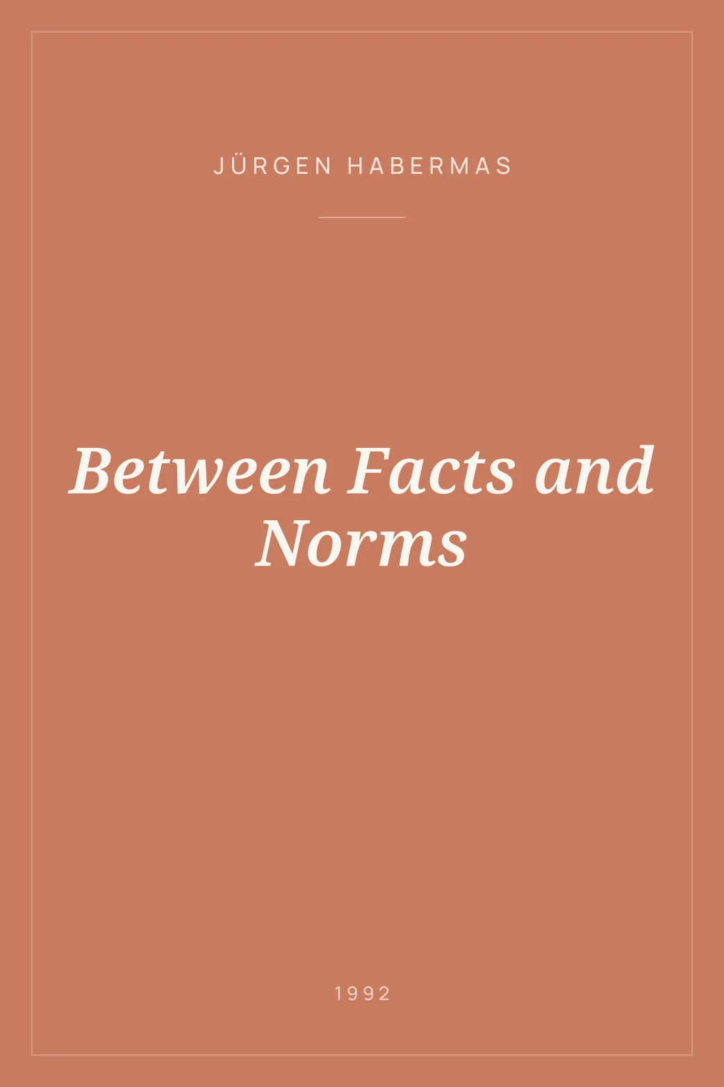 Portada de Between Facts and Norms