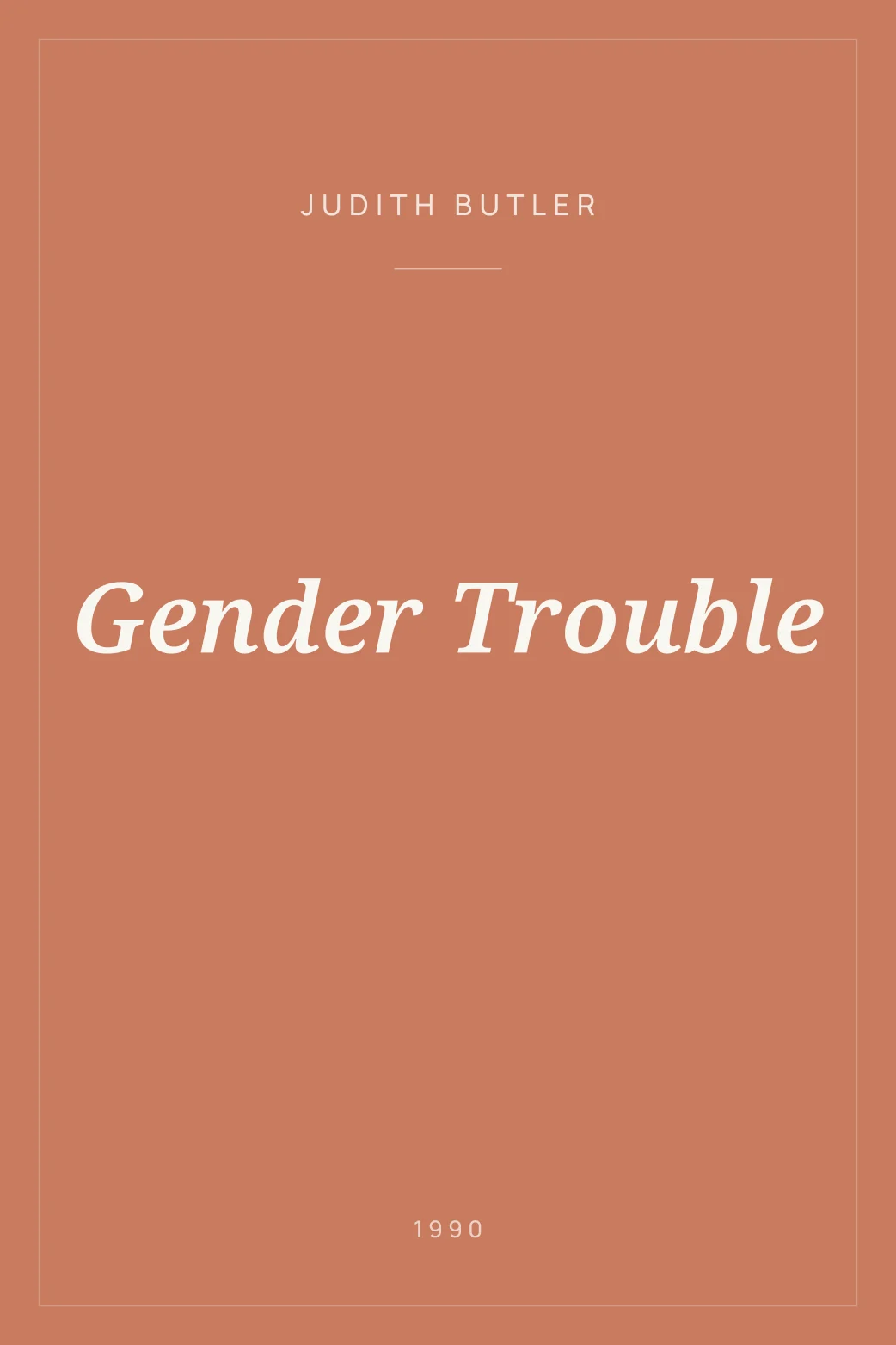 Portada de Gender Trouble