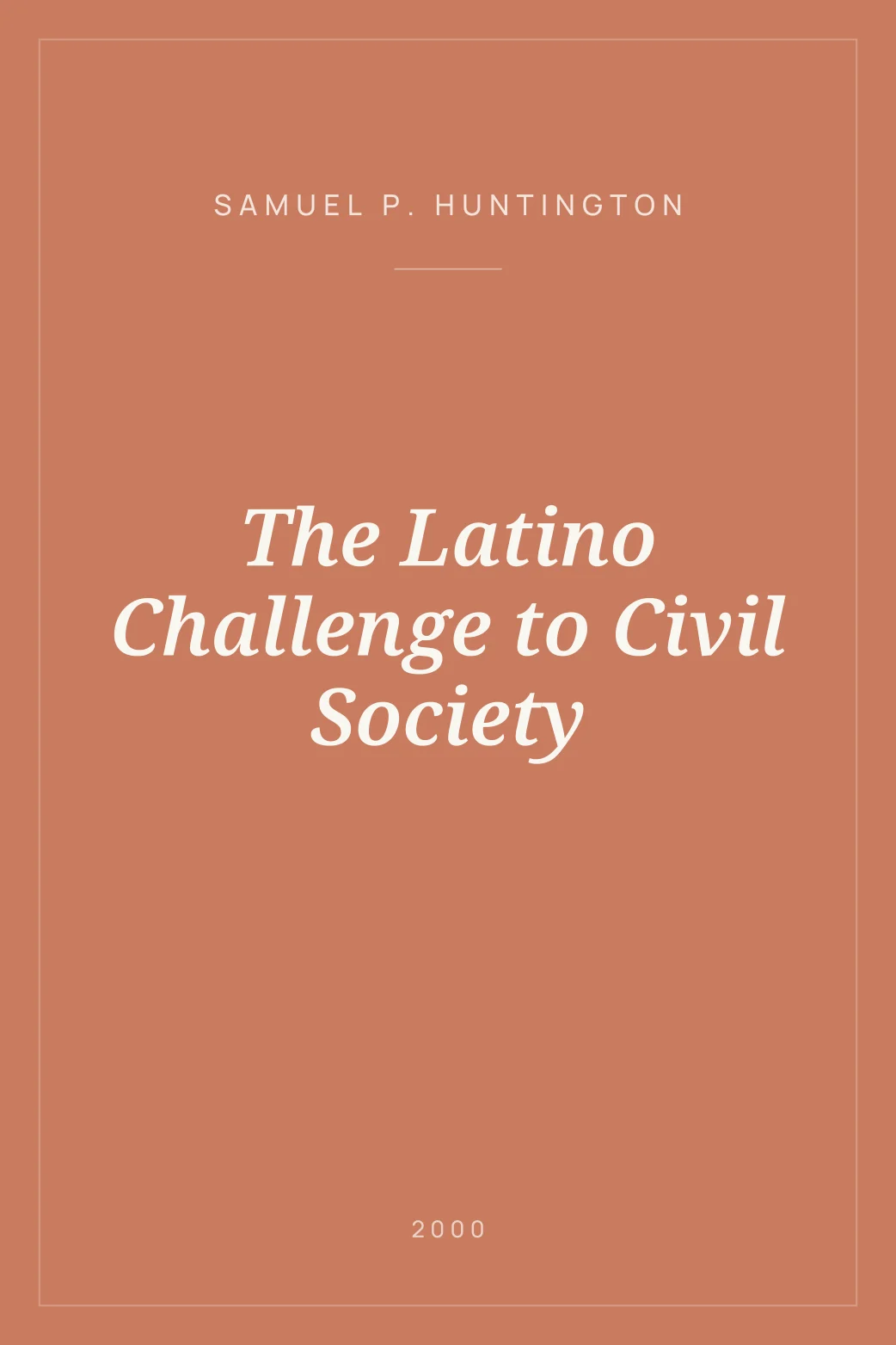 Portada de The Latino Challenge to Civil Society