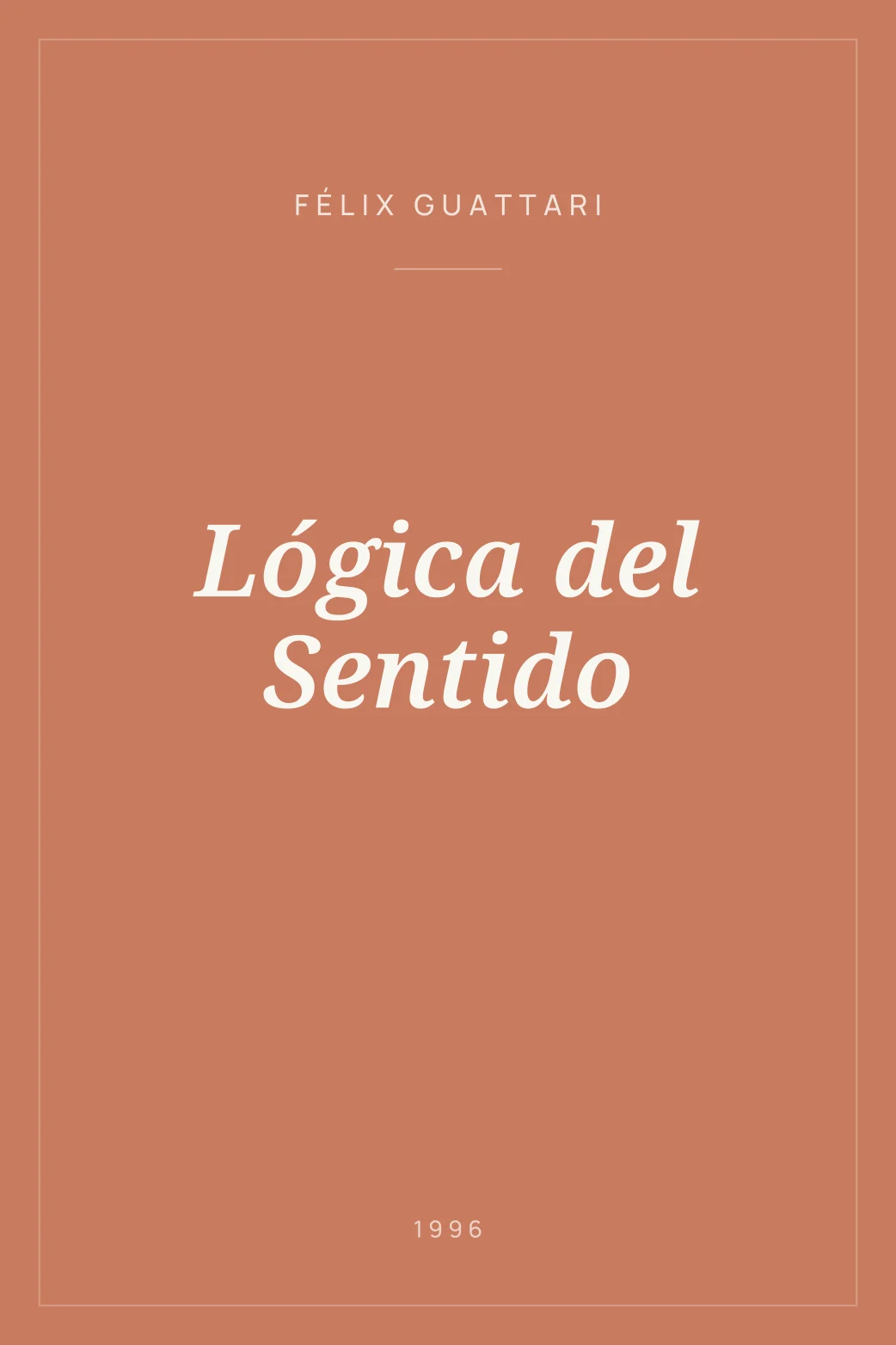 Portada de Lógica del Sentido