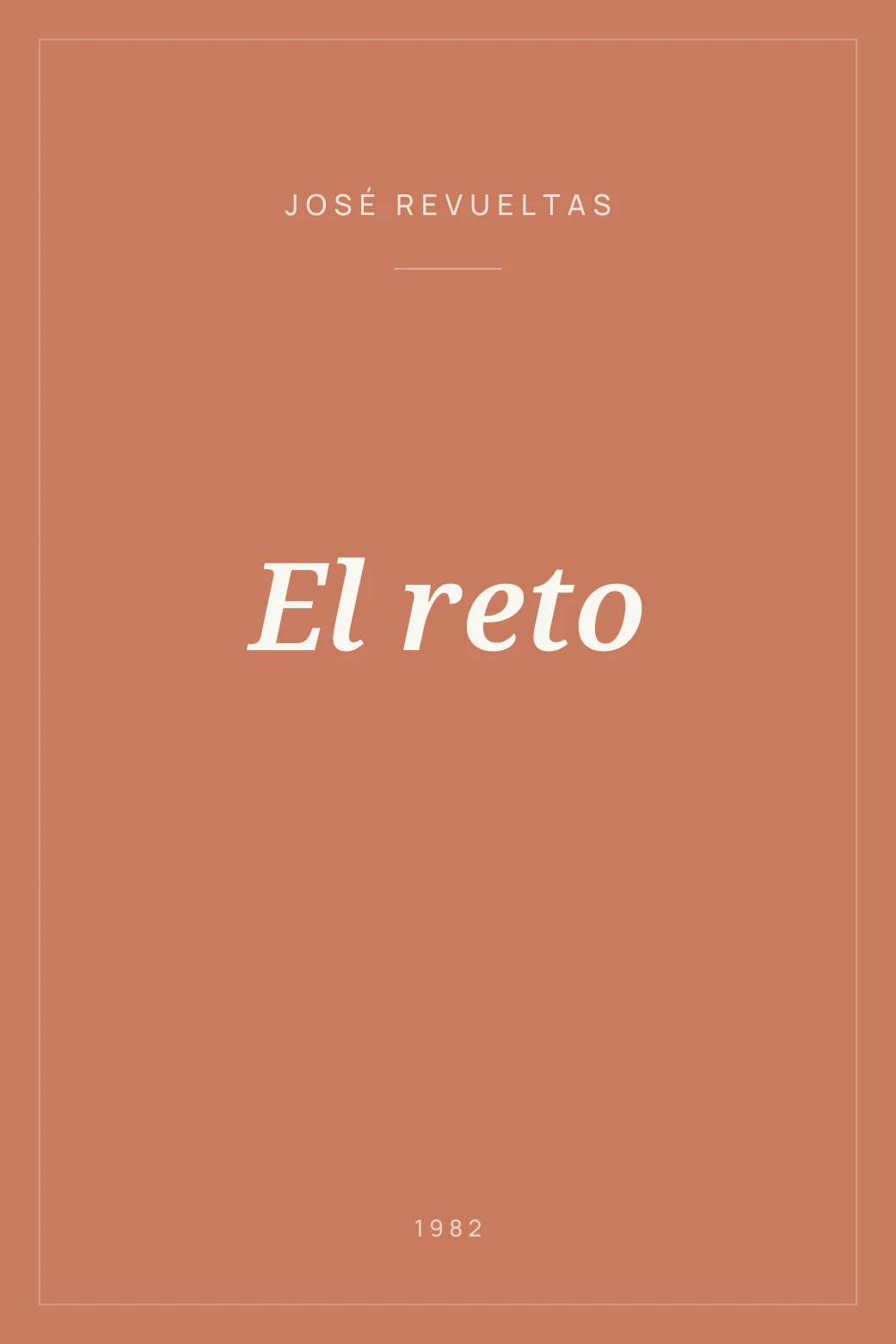 Portada de El reto