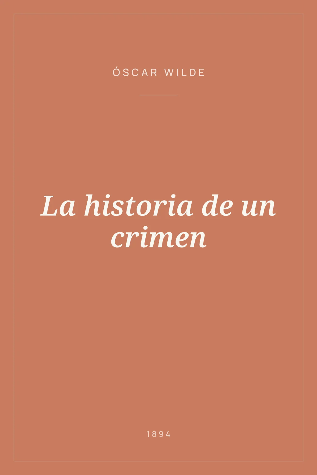 Portada de La historia de un crimen