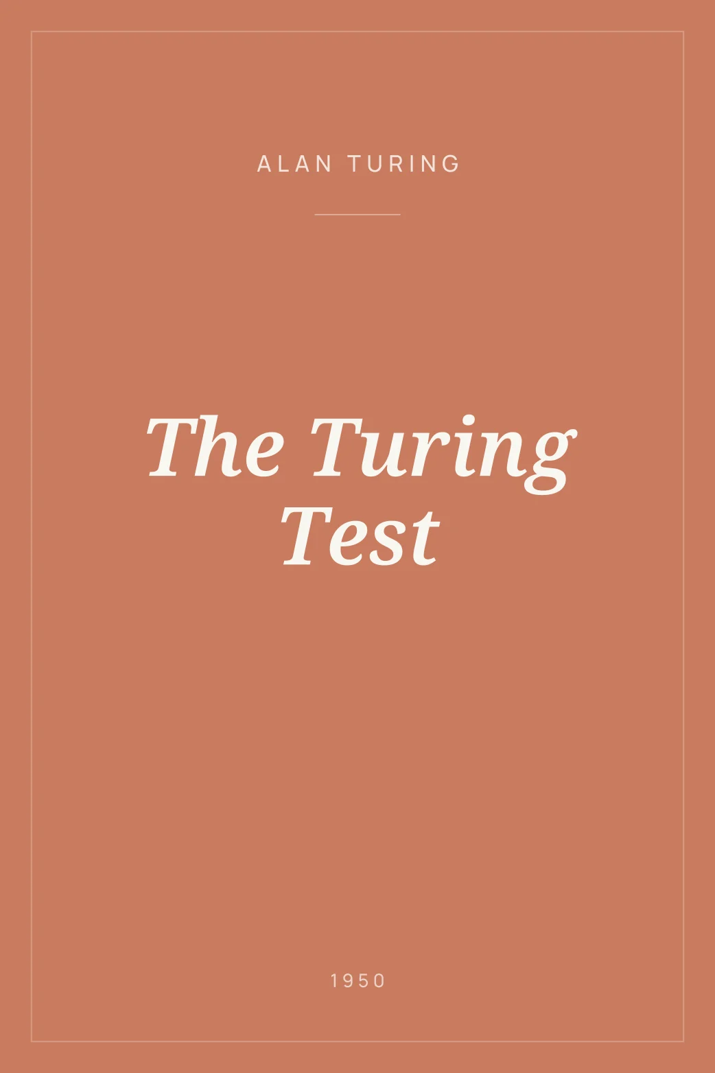 Portada de The Turing Test