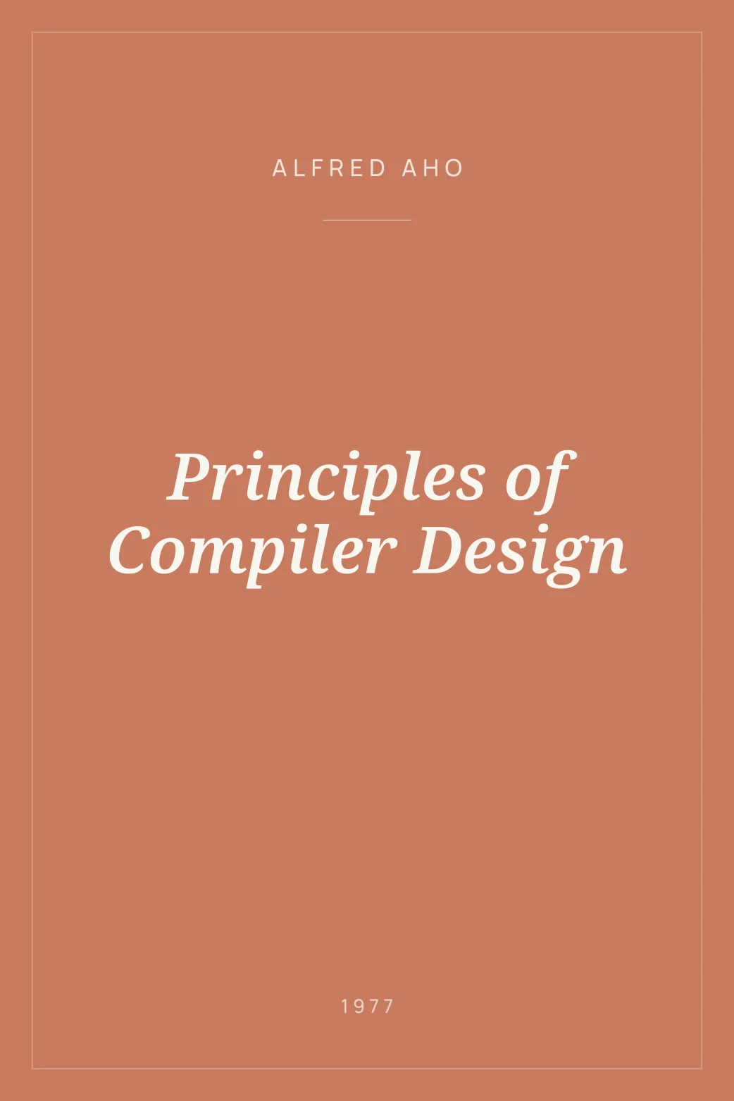Portada de Principles of Compiler Design