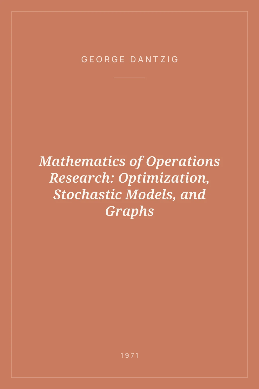 Portada de Mathematics of Operations Research: Optimization, Stochastic Models, and Graphs