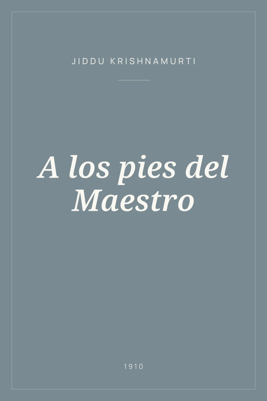Portada de A los pies del Maestro