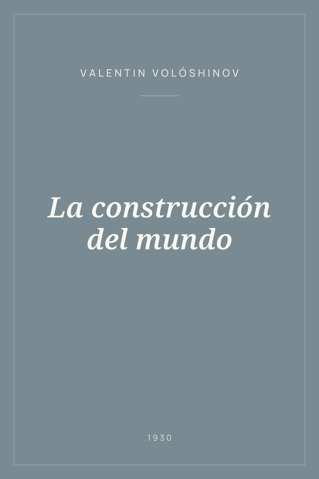 Portada de La construcción del mundo