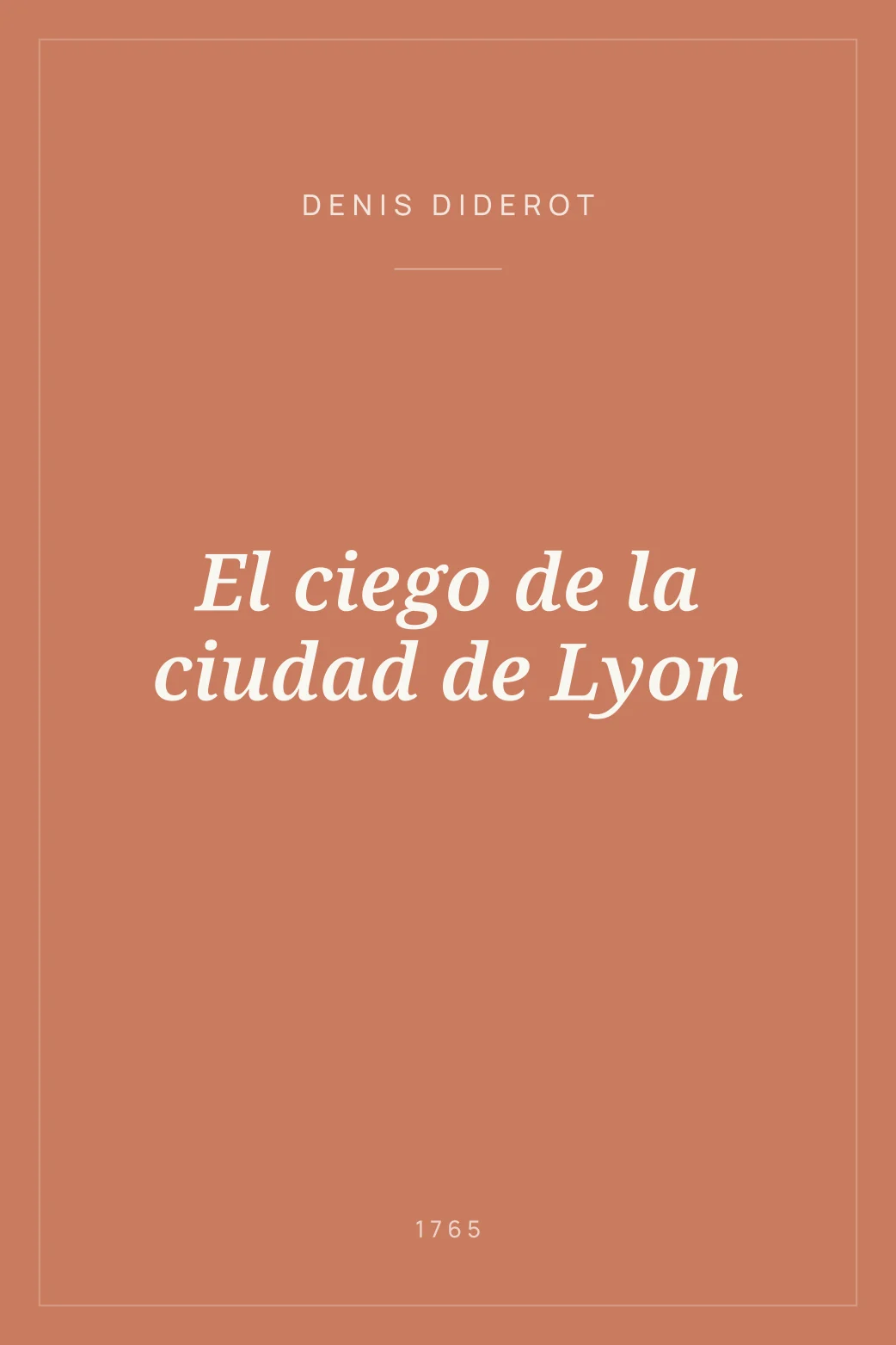 Portada de El ciego de la ciudad de Lyon
