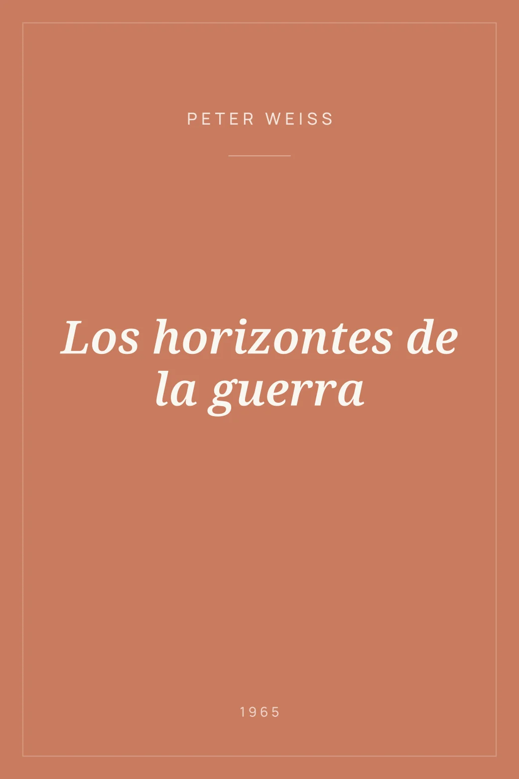 Portada de Los horizontes de la guerra
