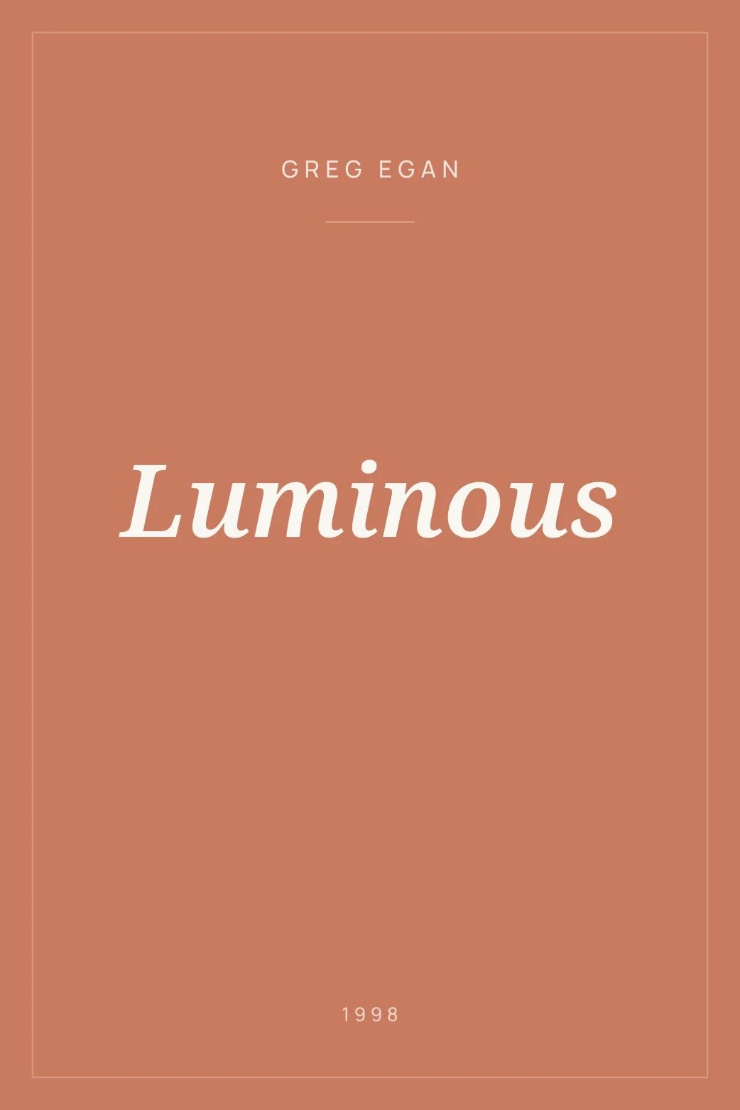 Portada de Luminous