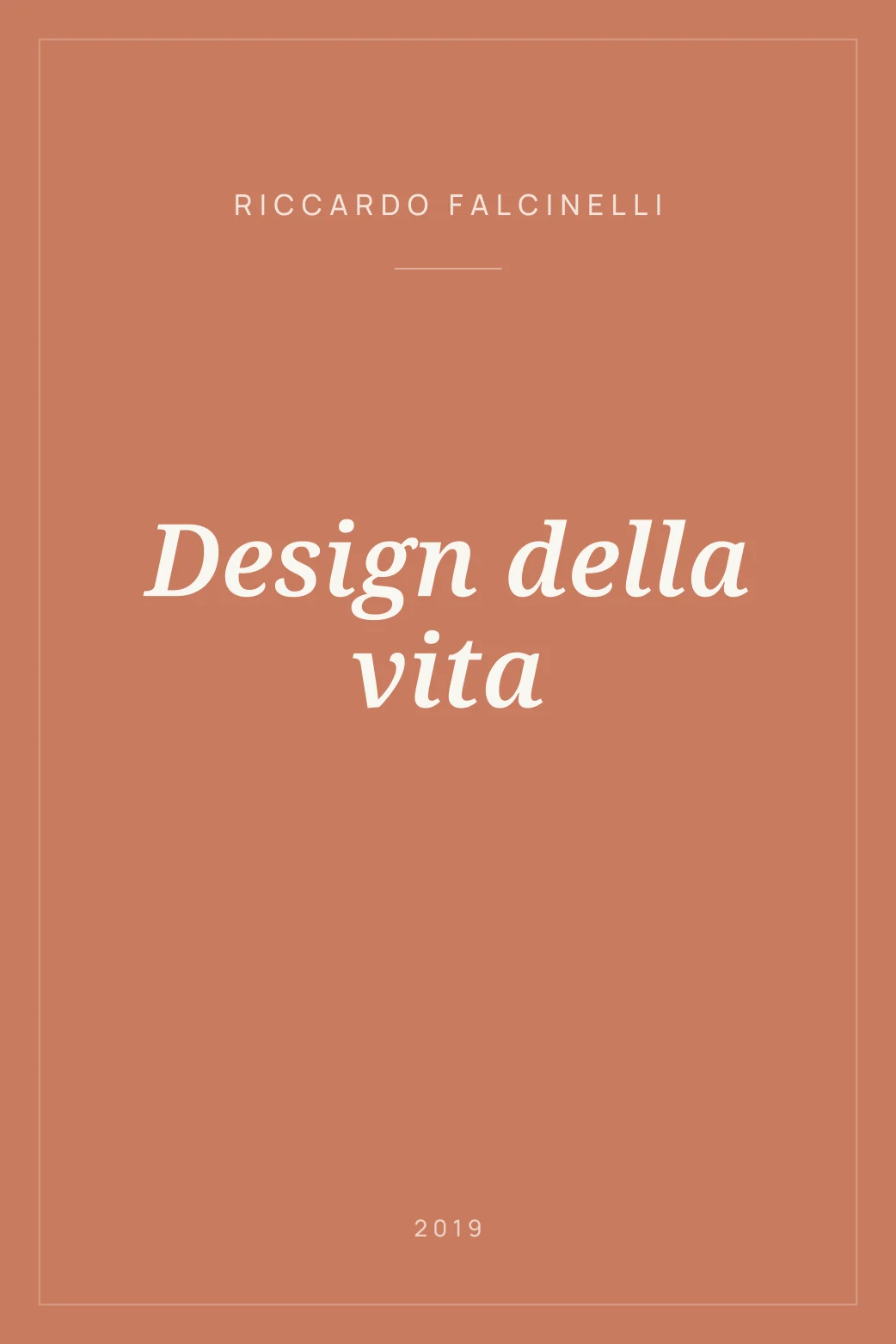 Portada de Design della vita