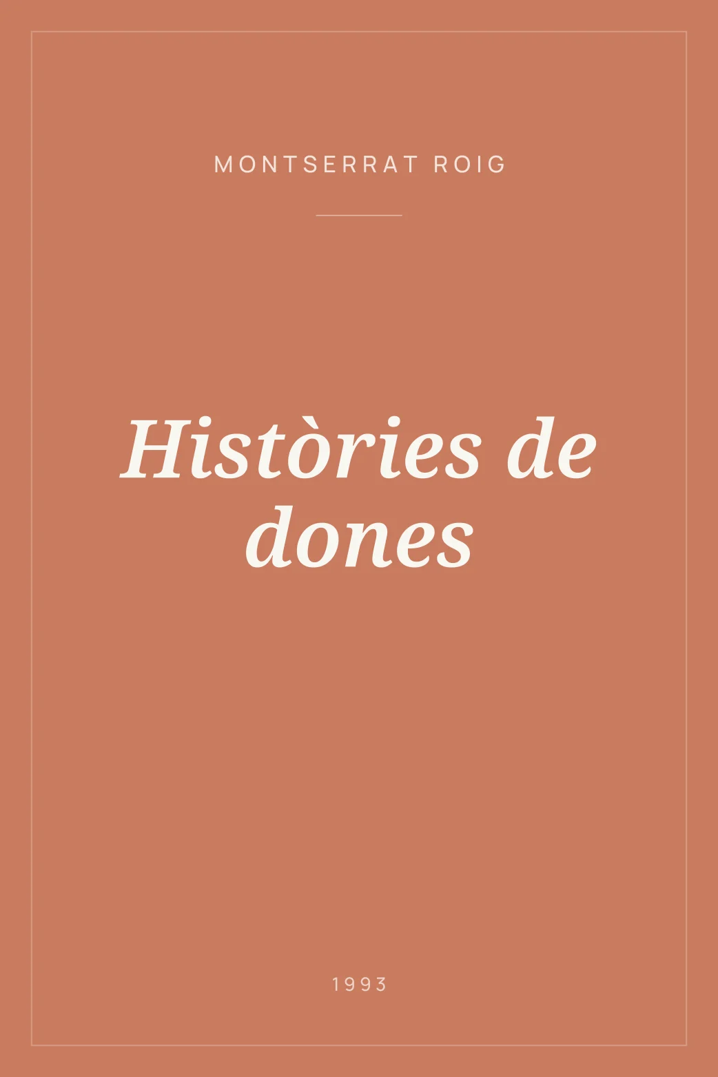 Portada de Històries de dones