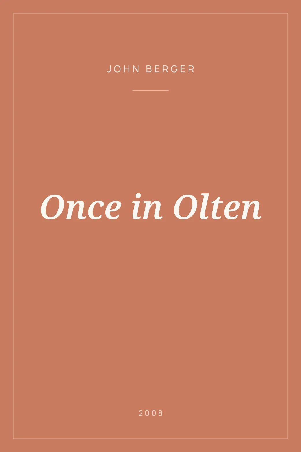 Portada de Once in Olten