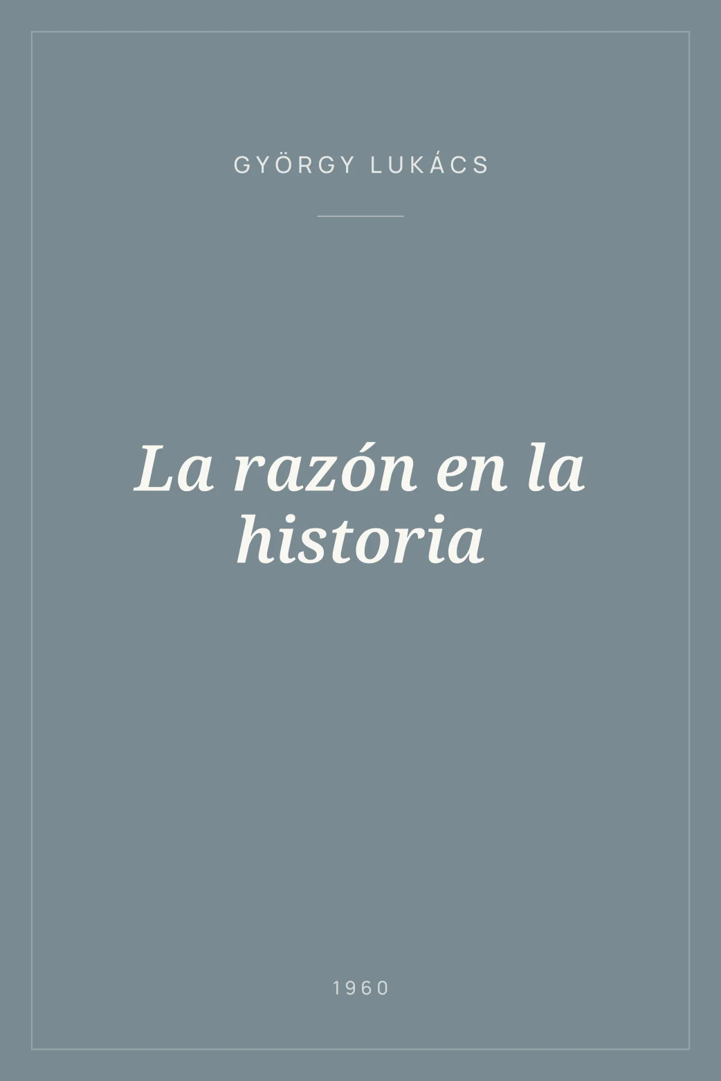 Portada de La razón en la historia