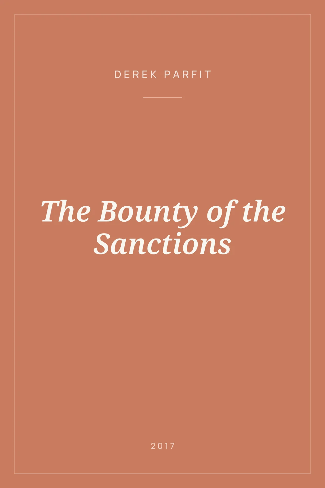 Portada de The Bounty of the Sanctions