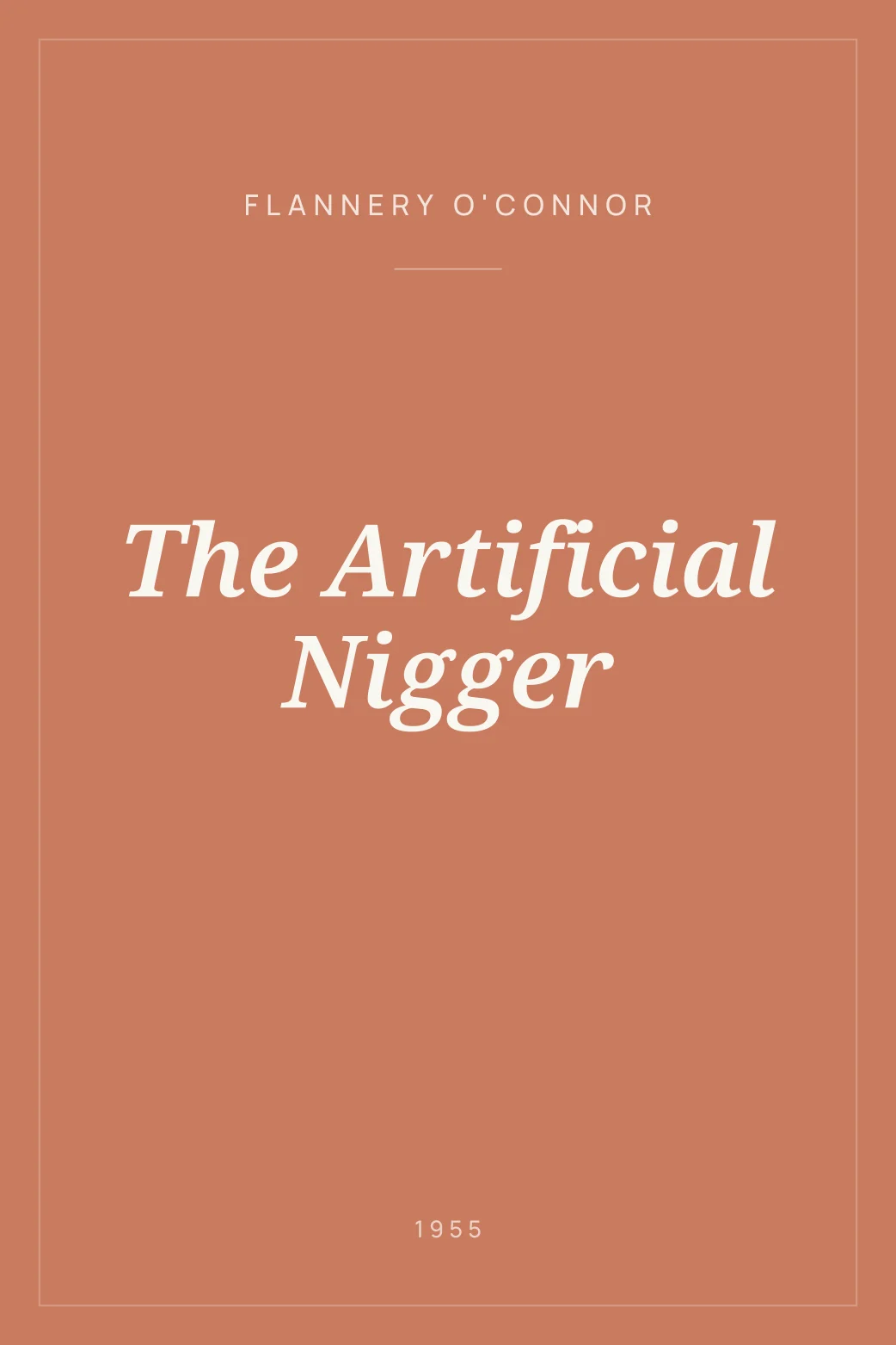 Portada de The Artificial Nigger