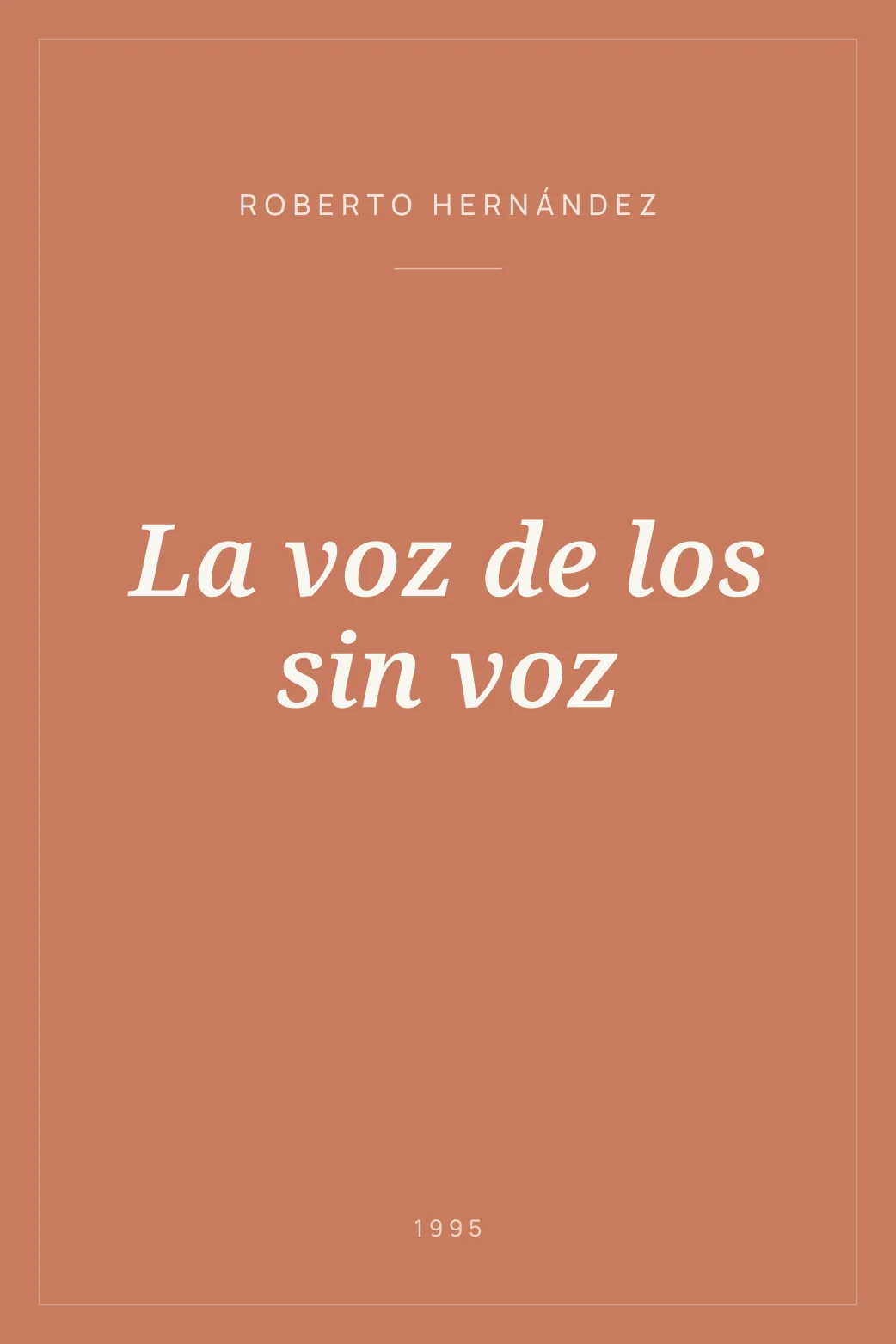 Portada de La voz de los sin voz
