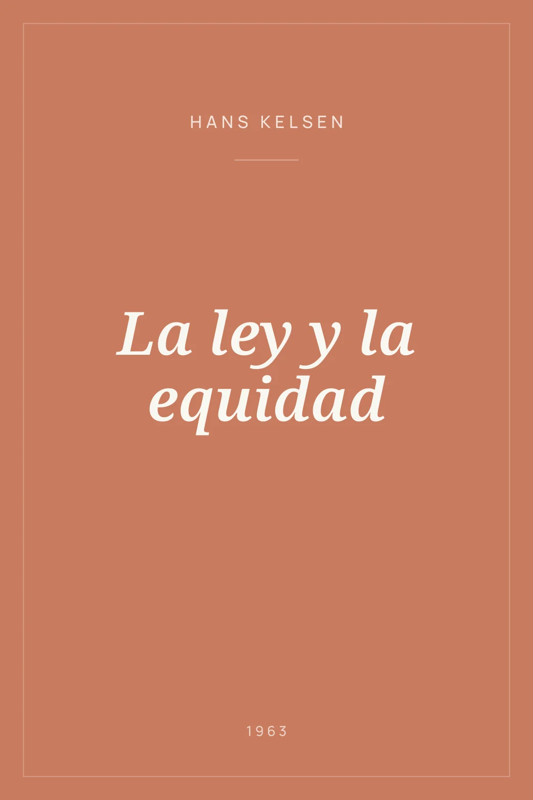 Portada de La ley y la equidad