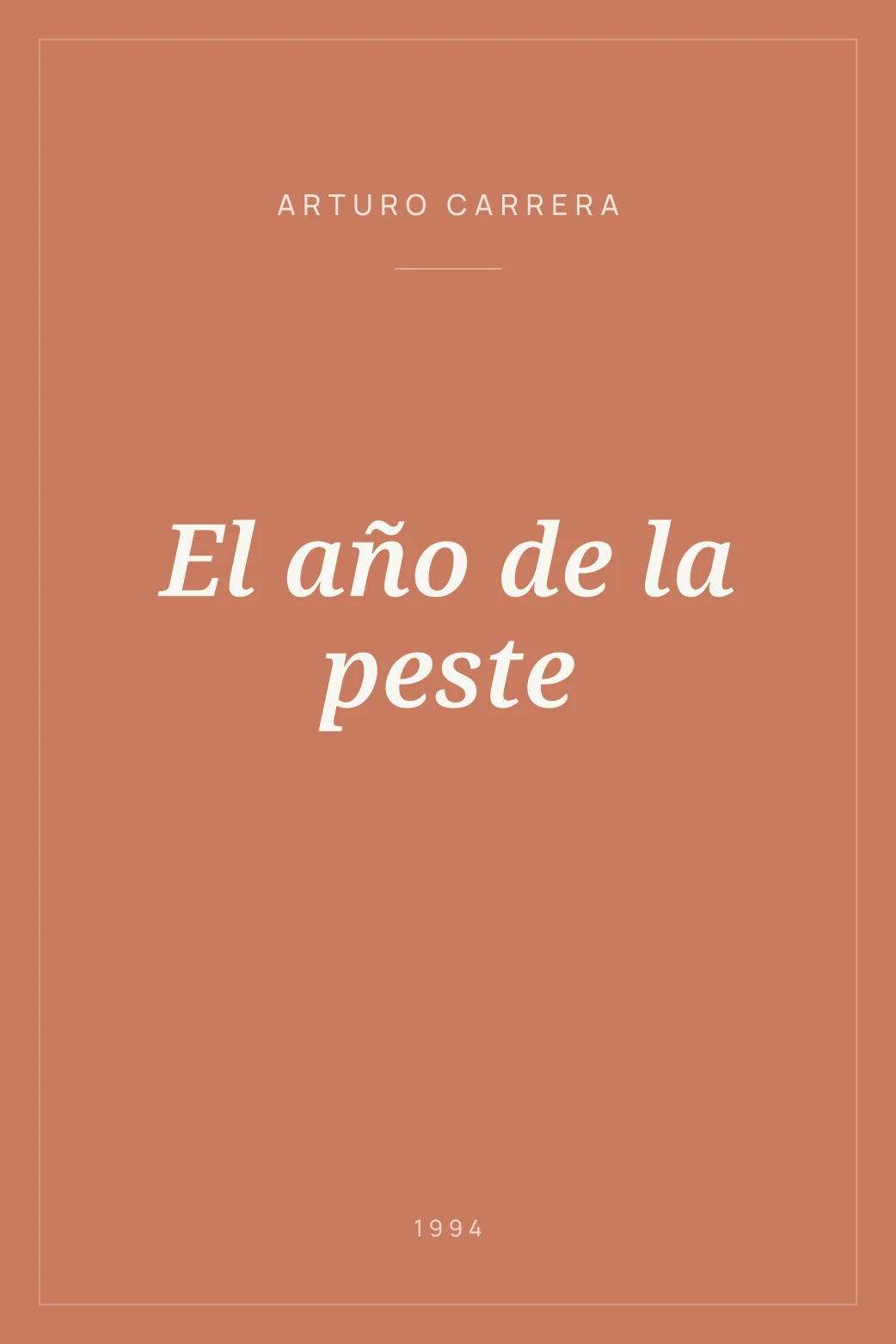Portada de El año de la peste