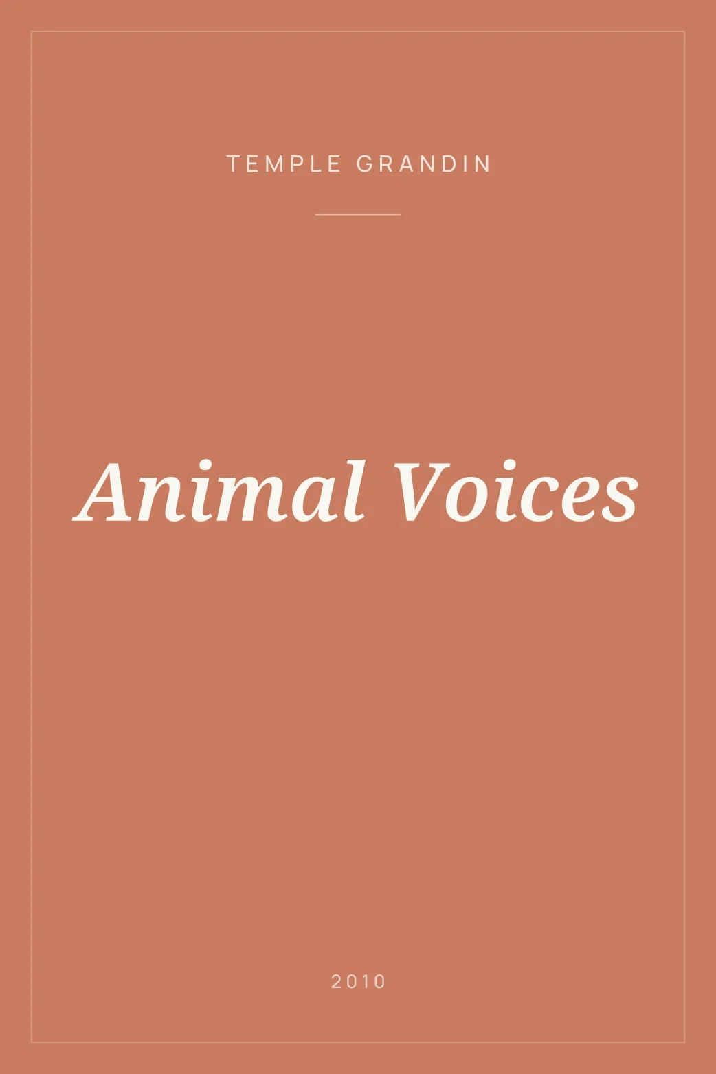 Portada de Animal Voices