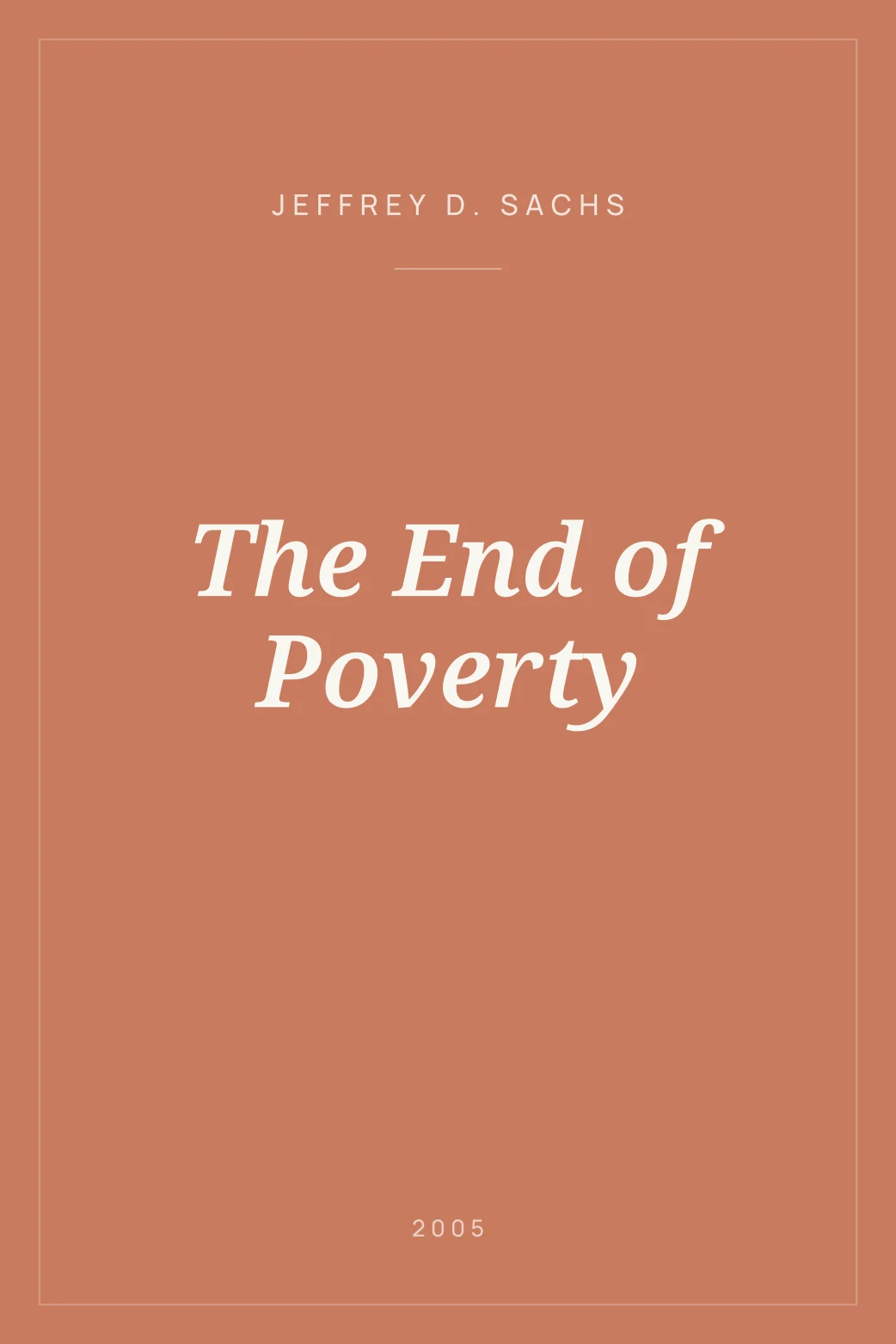 Portada de The End of Poverty