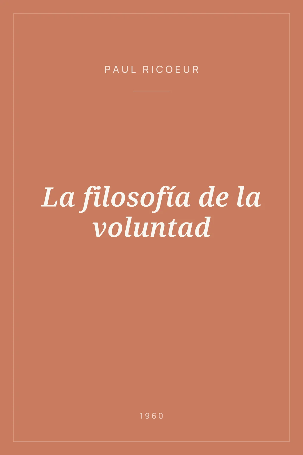 Portada de La filosofía de la voluntad