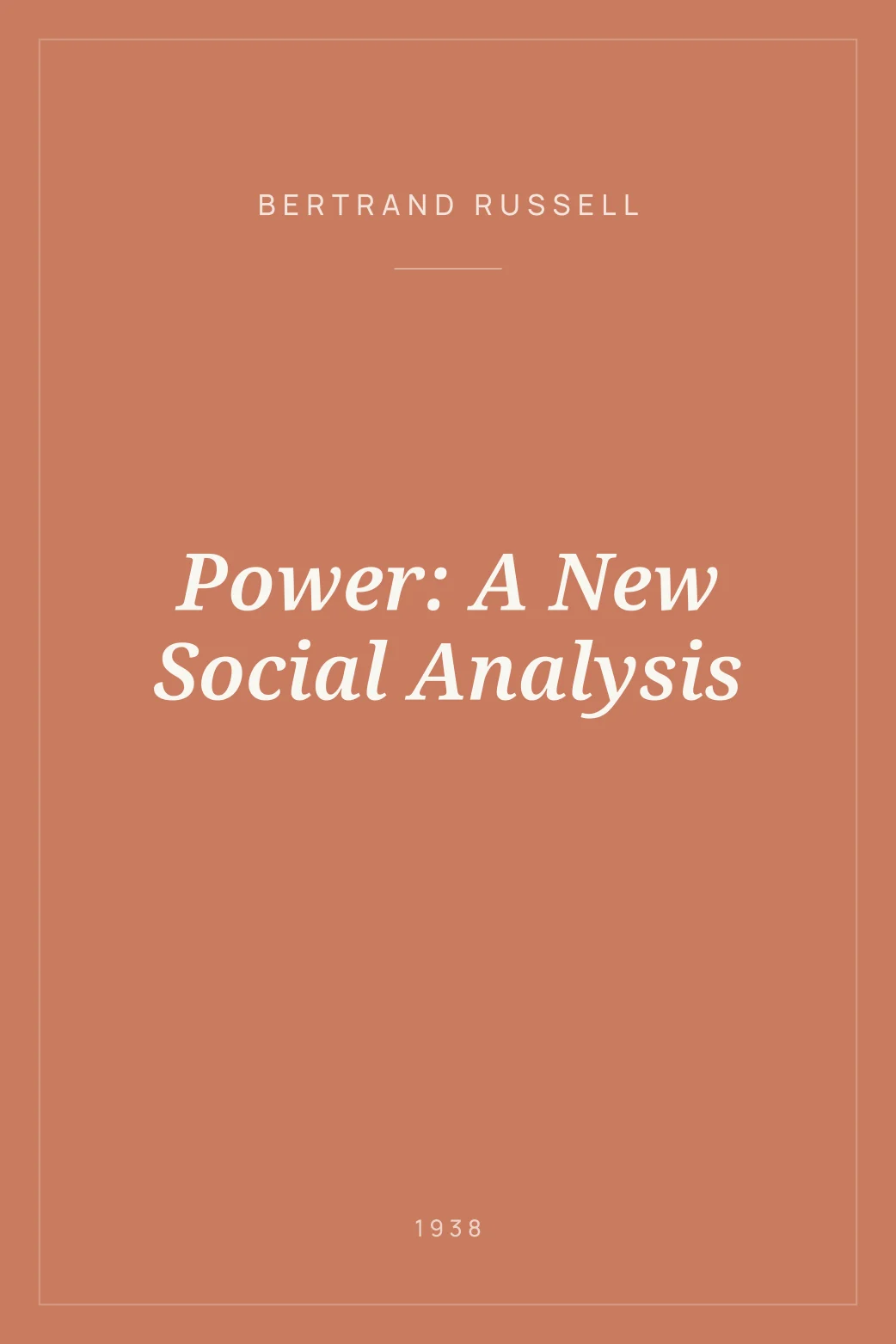 Portada de Power: A New Social Analysis
