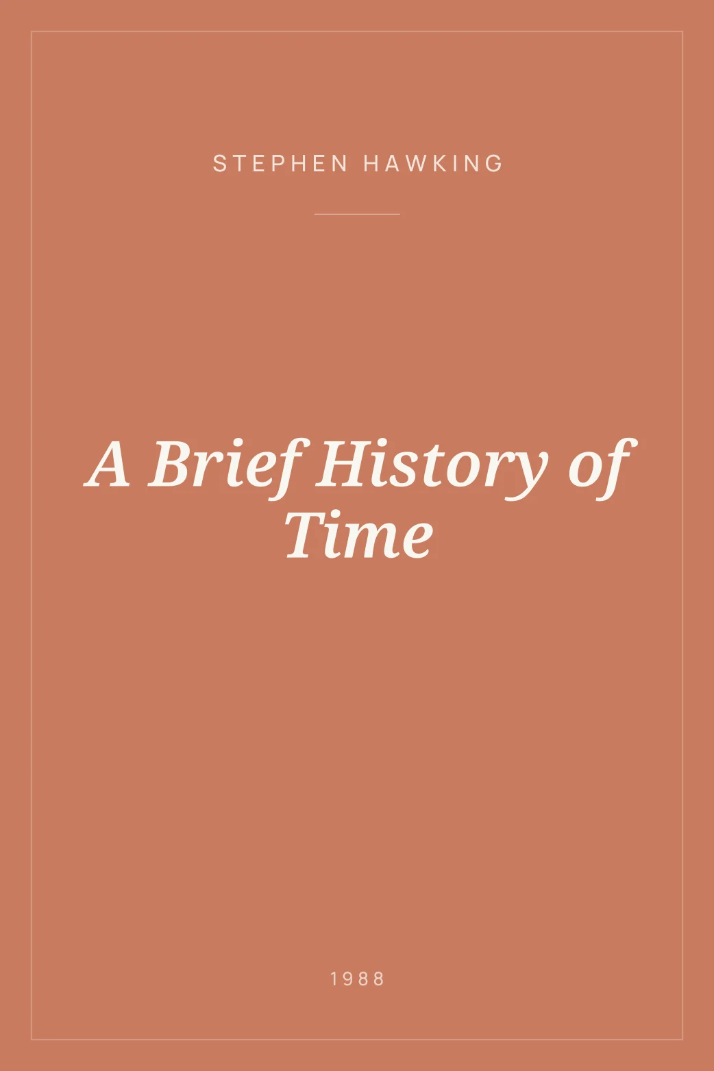 Portada de A Brief History of Time