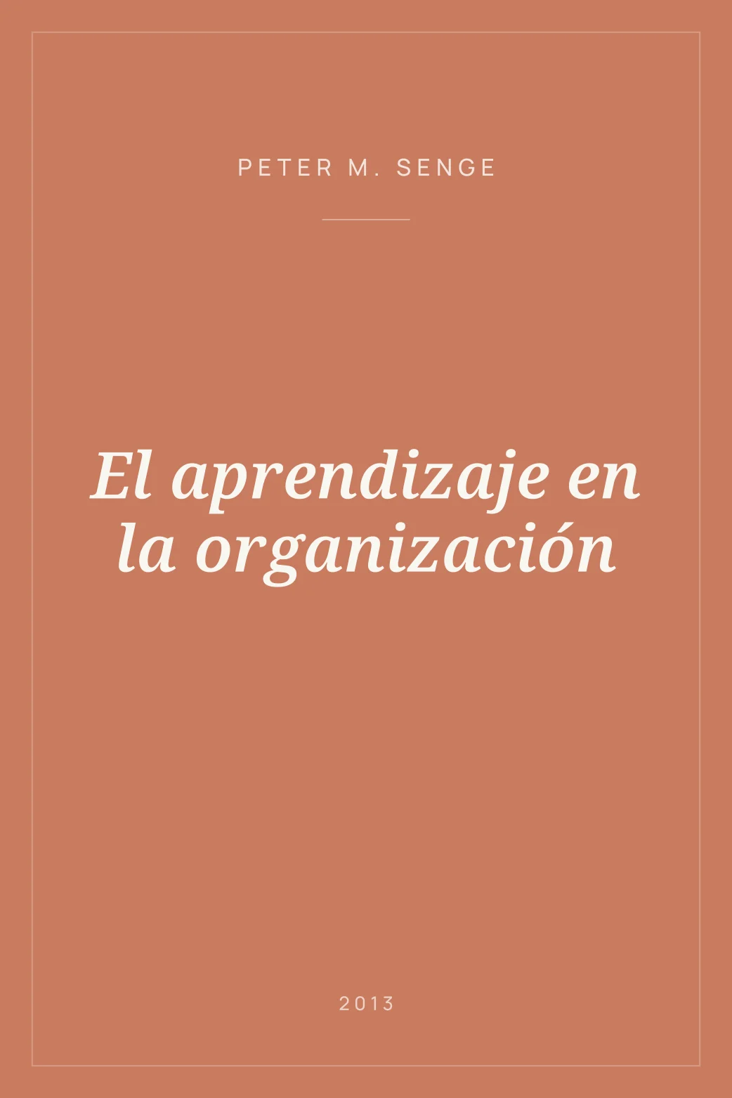 Portada de El aprendizaje en la organización