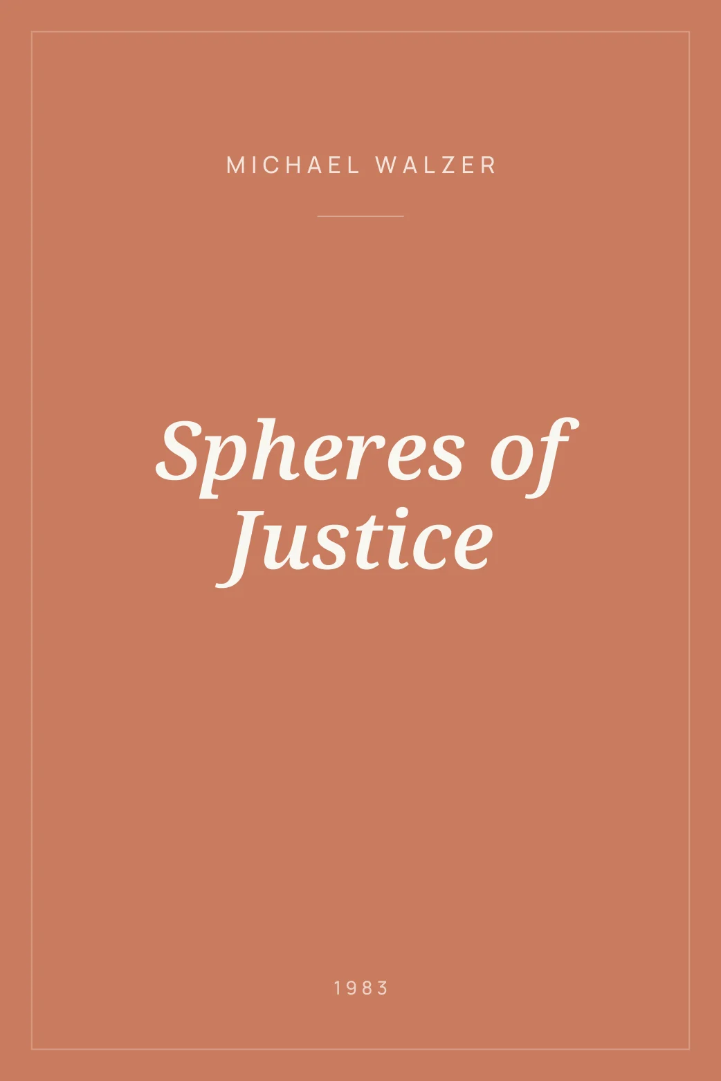 Portada de Spheres of Justice