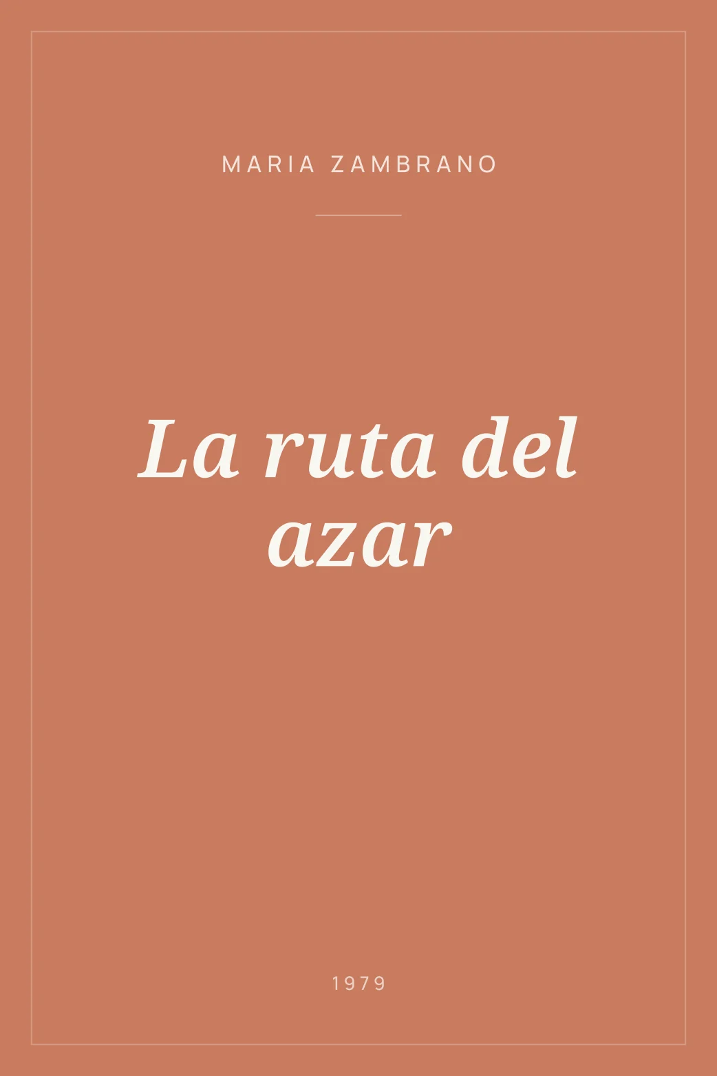 Portada de La ruta del azar