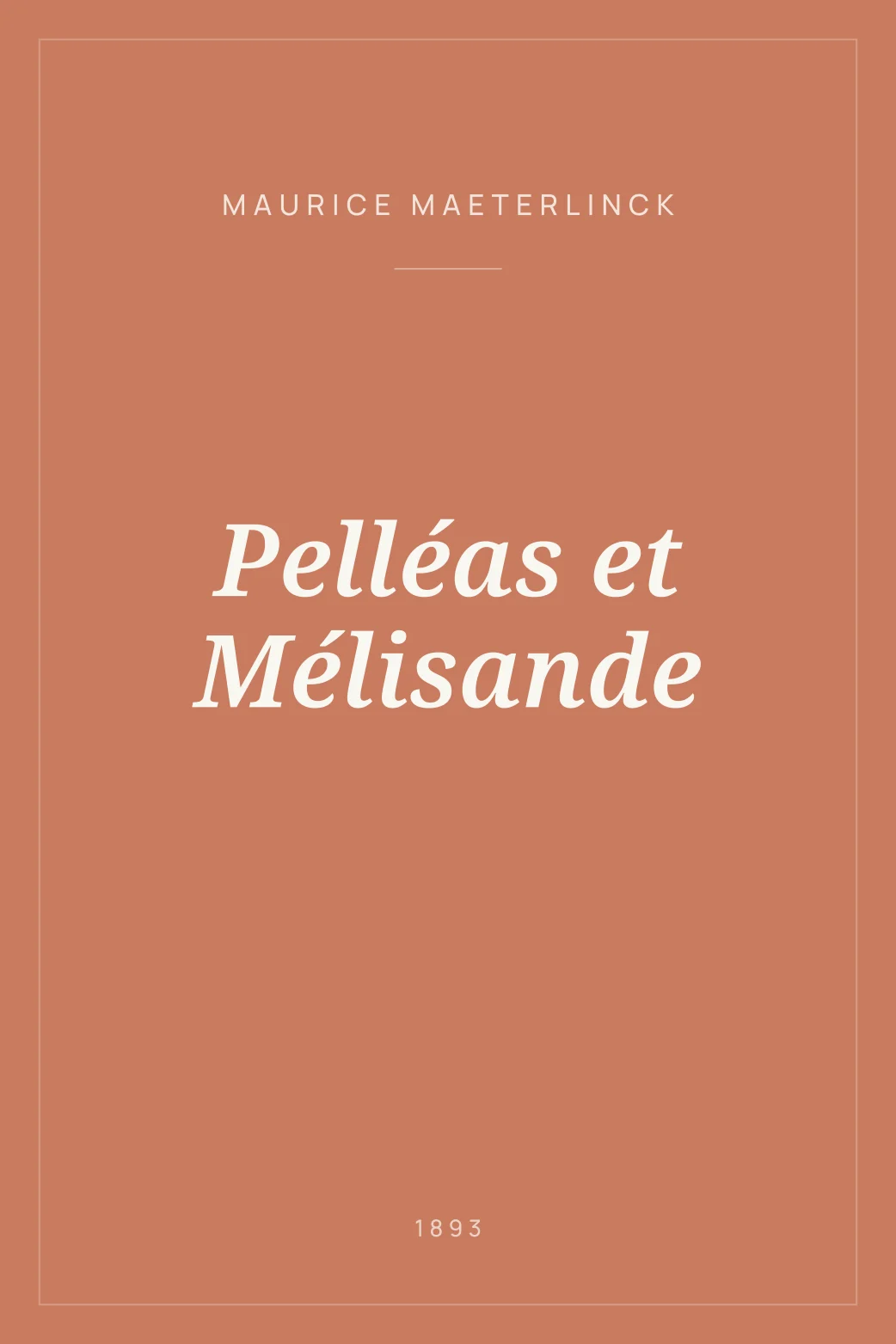 Portada de Pelléas et Mélisande