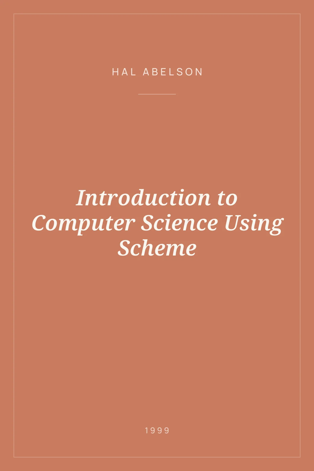 Portada de Introduction to Computer Science Using Scheme